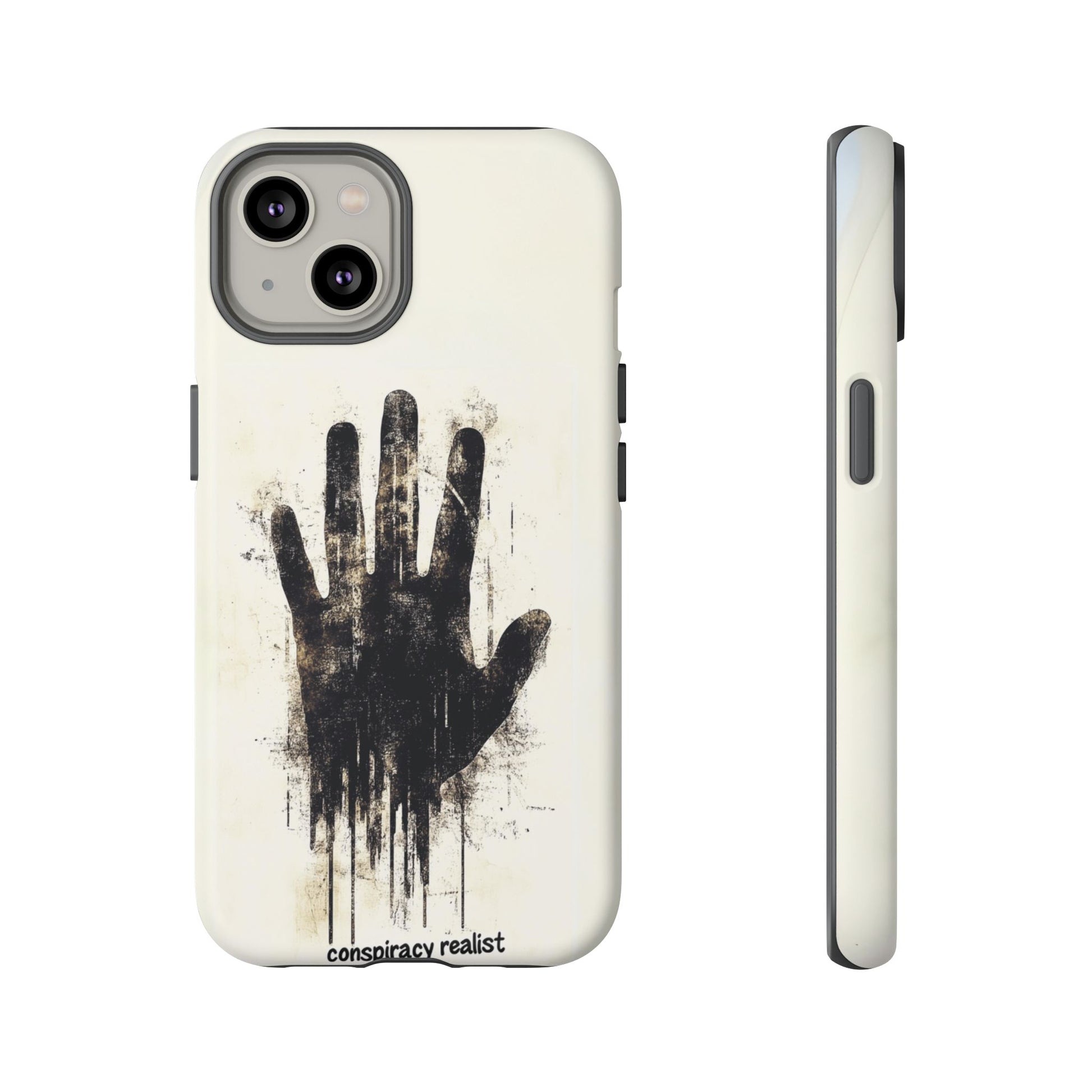 Conspiracy Realist Paranormal Mystery Design X-Files Inspired Ghostly Hand Conspiracy Theory Creepy iPhone 13 14 15 16 Pro Max Galaxy Pixel