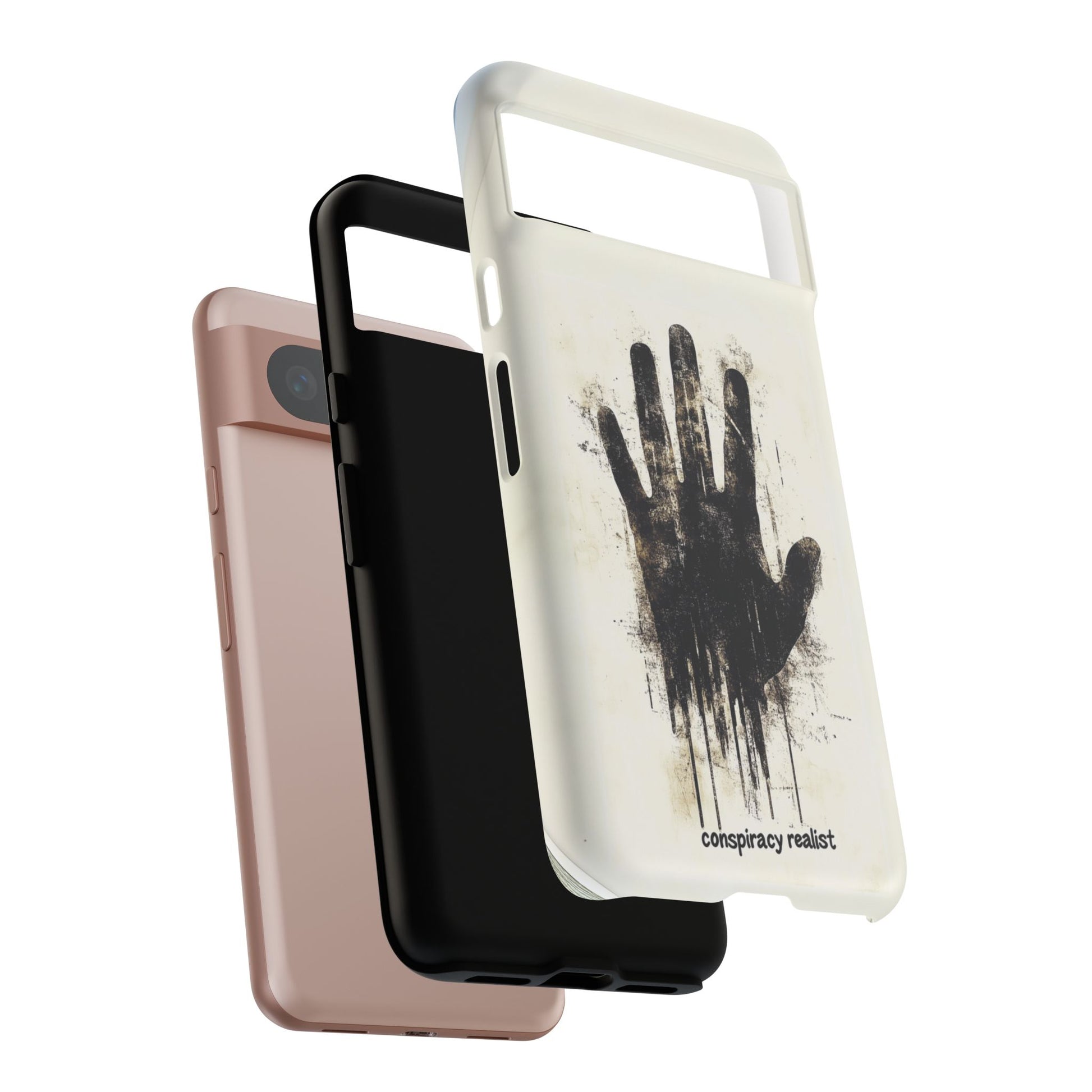 Conspiracy Realist Paranormal Mystery Design X-Files Inspired Ghostly Hand Conspiracy Theory Creepy iPhone 13 14 15 16 Pro Max Galaxy Pixel