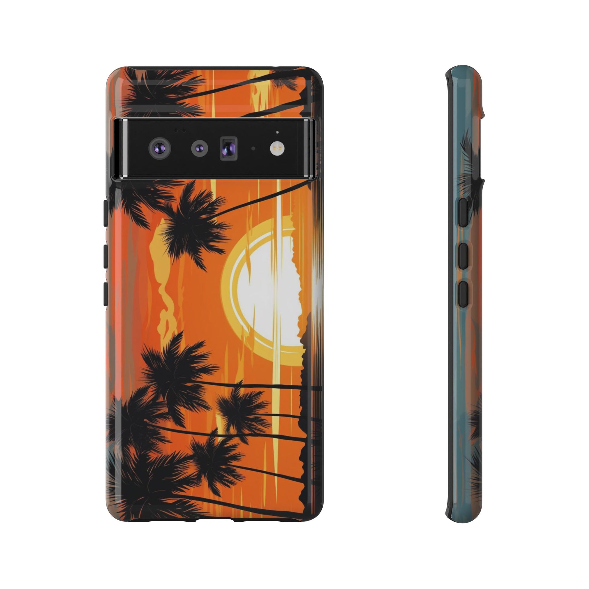 Sunset Palm Trees Tough Phone Cases for iPhone and Android