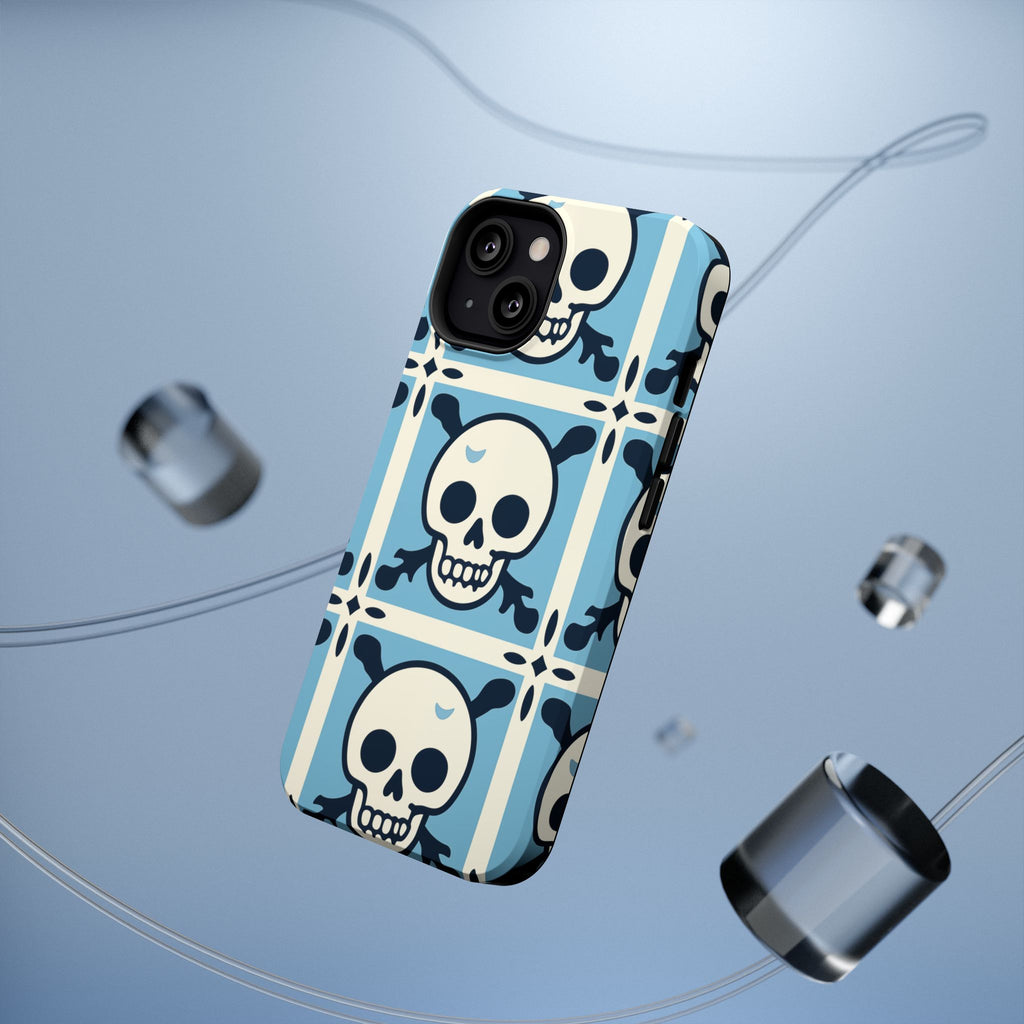 Cute Skull Phone Case Sugar Skull Ghingham Impact-Resistant Cover Goth Skull, Halloween Gift iphone 13 14 15 16 Pro Max