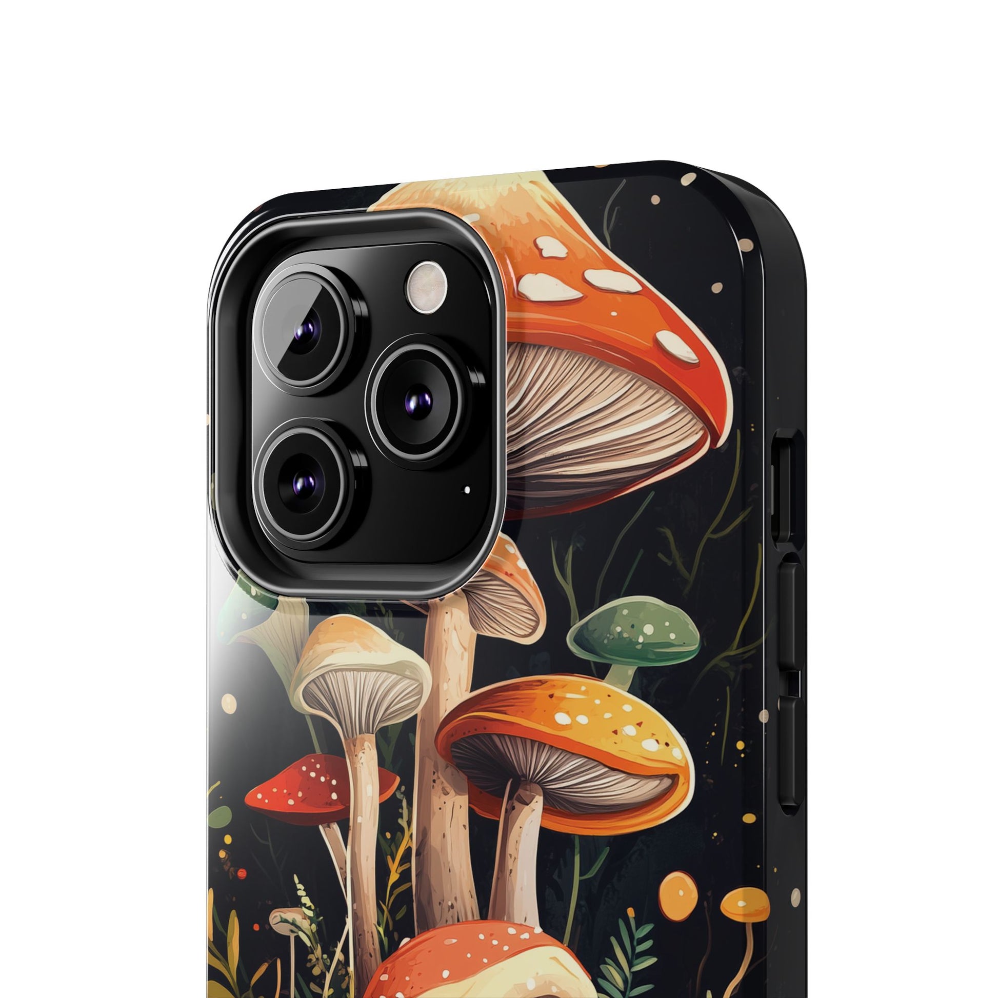 Mushroom Phone Case for iPhone, Cottagecore Fall Autumn Vibe iPhone 15 Plus, 15 Pro, Samsung Galaxy S24 Woodland Trippy Mushroom Handpainted