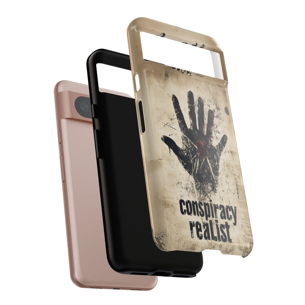 Conspiracy Theories Paranormal Mystery UFO X-Files Inspired Ghostly Hand Conspiracy Realist Cryptid iPhone 13 14 15 16 Pro Max Galaxy Pixel