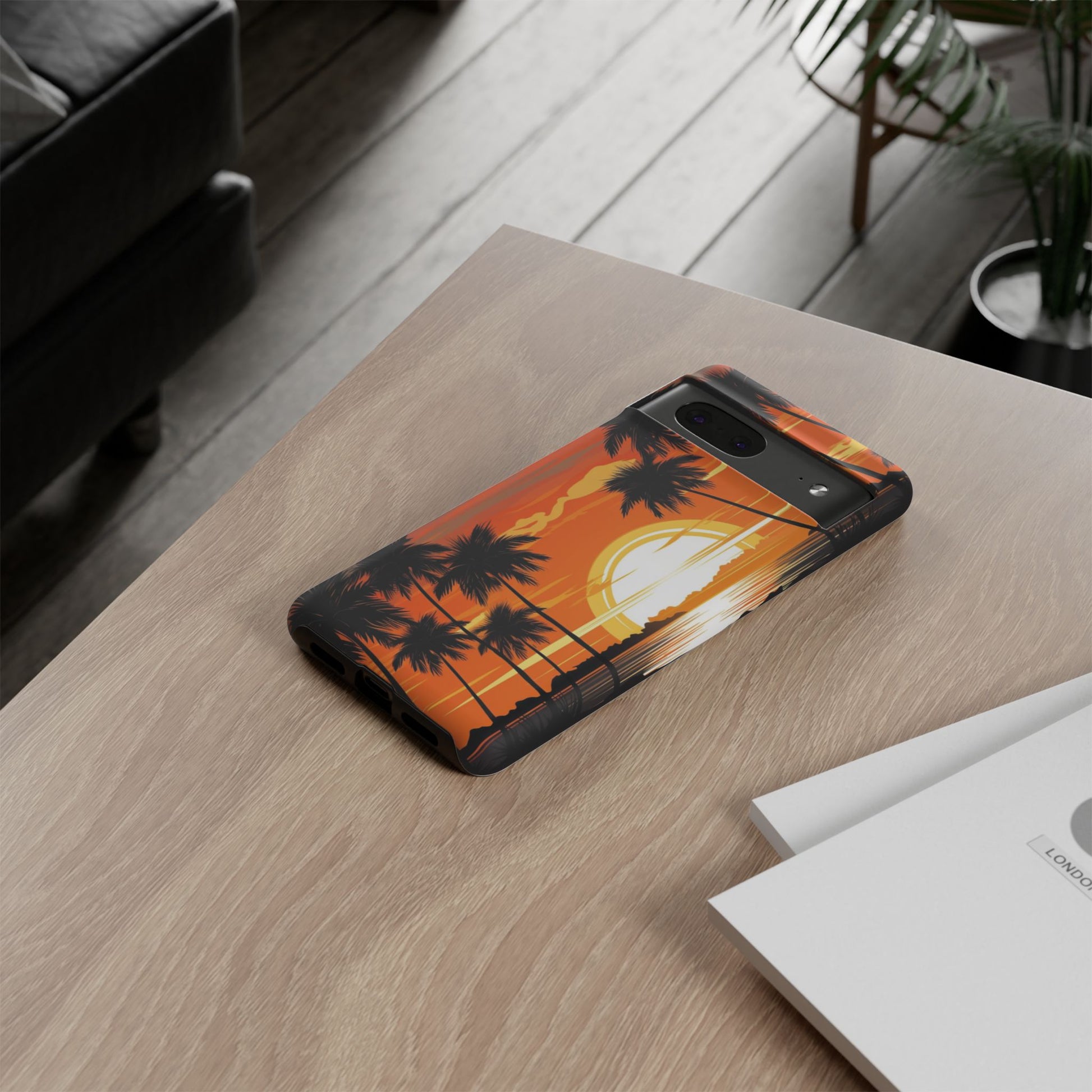Sunset Palm Trees Tough Phone Cases for iPhone and Android