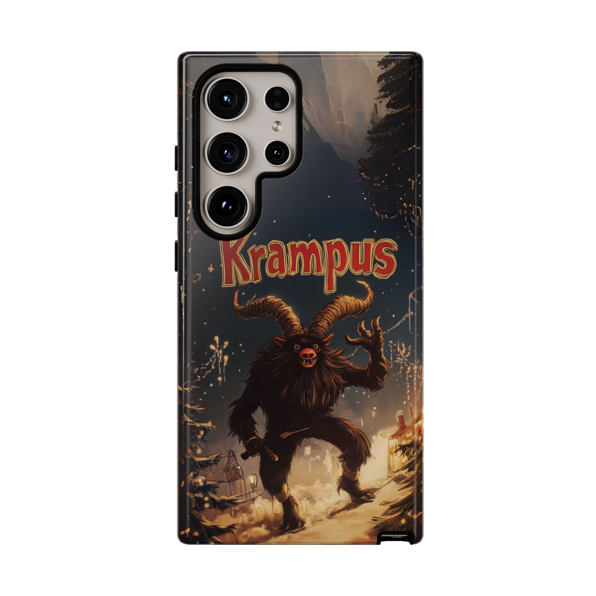 Friendly Krampus Christmas Phone Case Gothic Holiday Traditional Design Scary Merry Santa Claus iphone 13 14 15 16 Pro Max Galaxy Pixel
