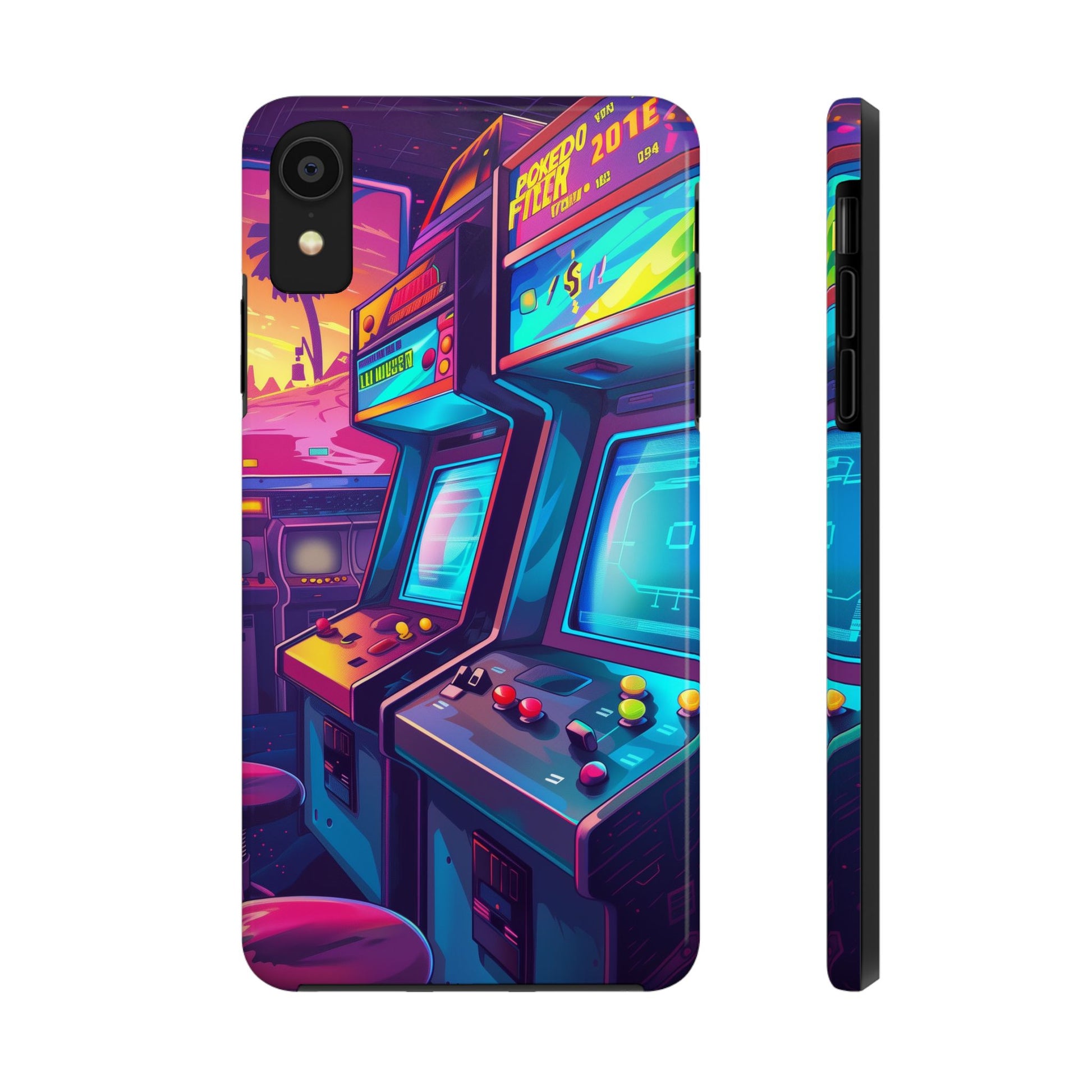 Durable iPhone Case with Outer Space Arcade Design - Protective Space Themed Cover - Fun and Sturdy Phone Accessory - Gamer Gift