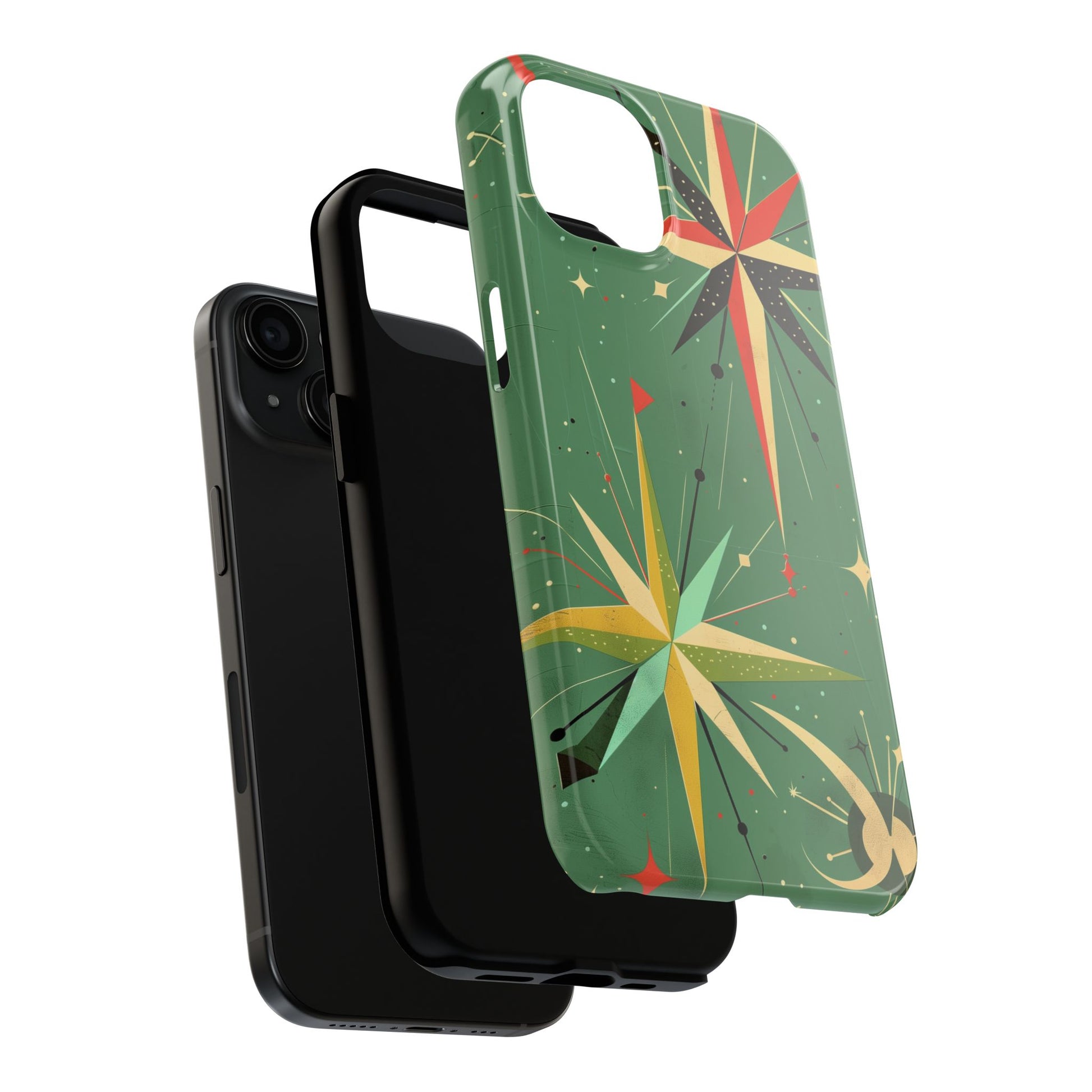 Mid Century Modern Star Design Phone Case, Earth Tone Colors, Retro Style Smartphone Cover, Vintage Phone Case, iPhone 14 Case, Apple iPhone