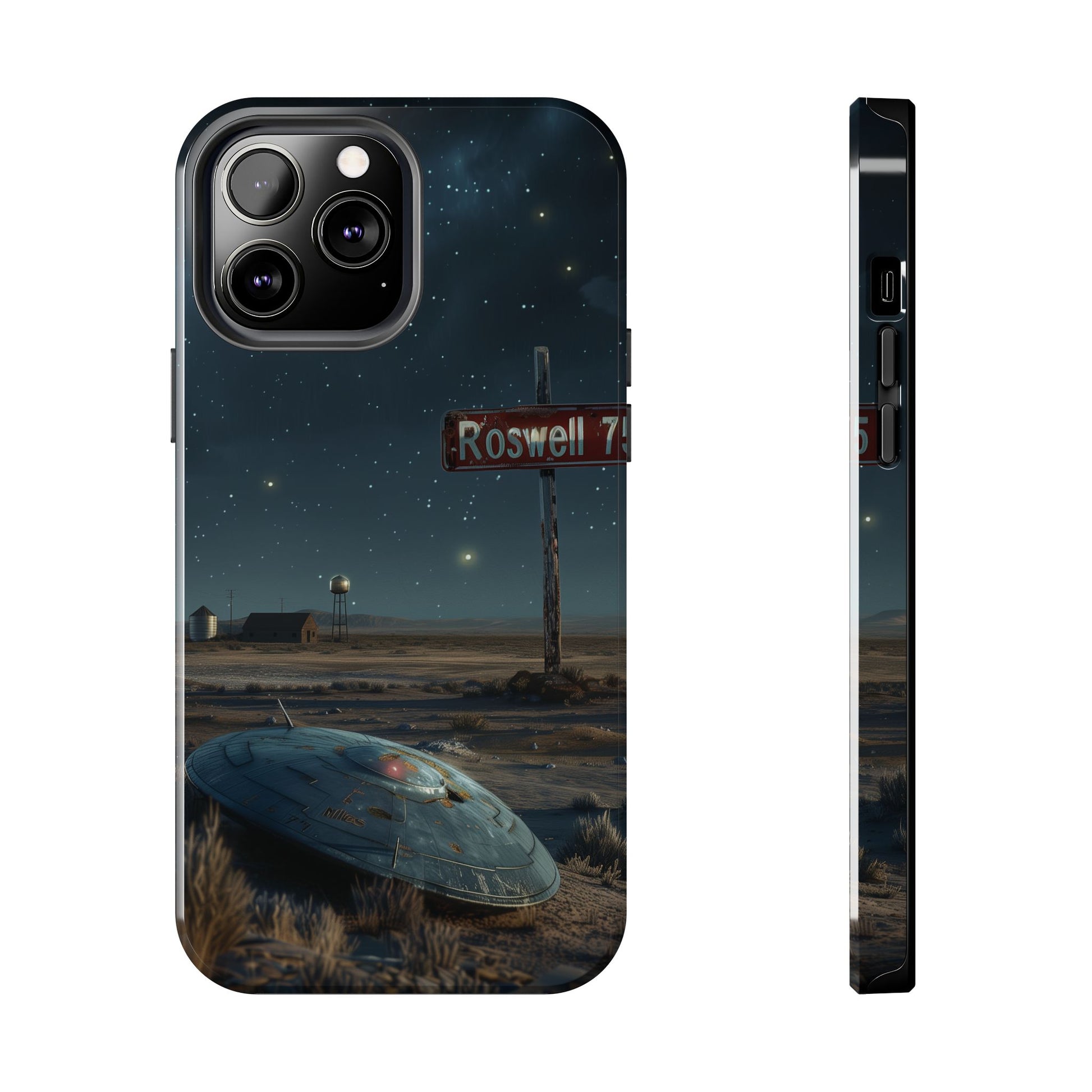 UFO Crash Roswell Phone Case Roswell Incident Alien Invasion Extraterrestrial Area 51 Alien Autopsy Cryptozoology 13 14 15 iPhone Pro Max