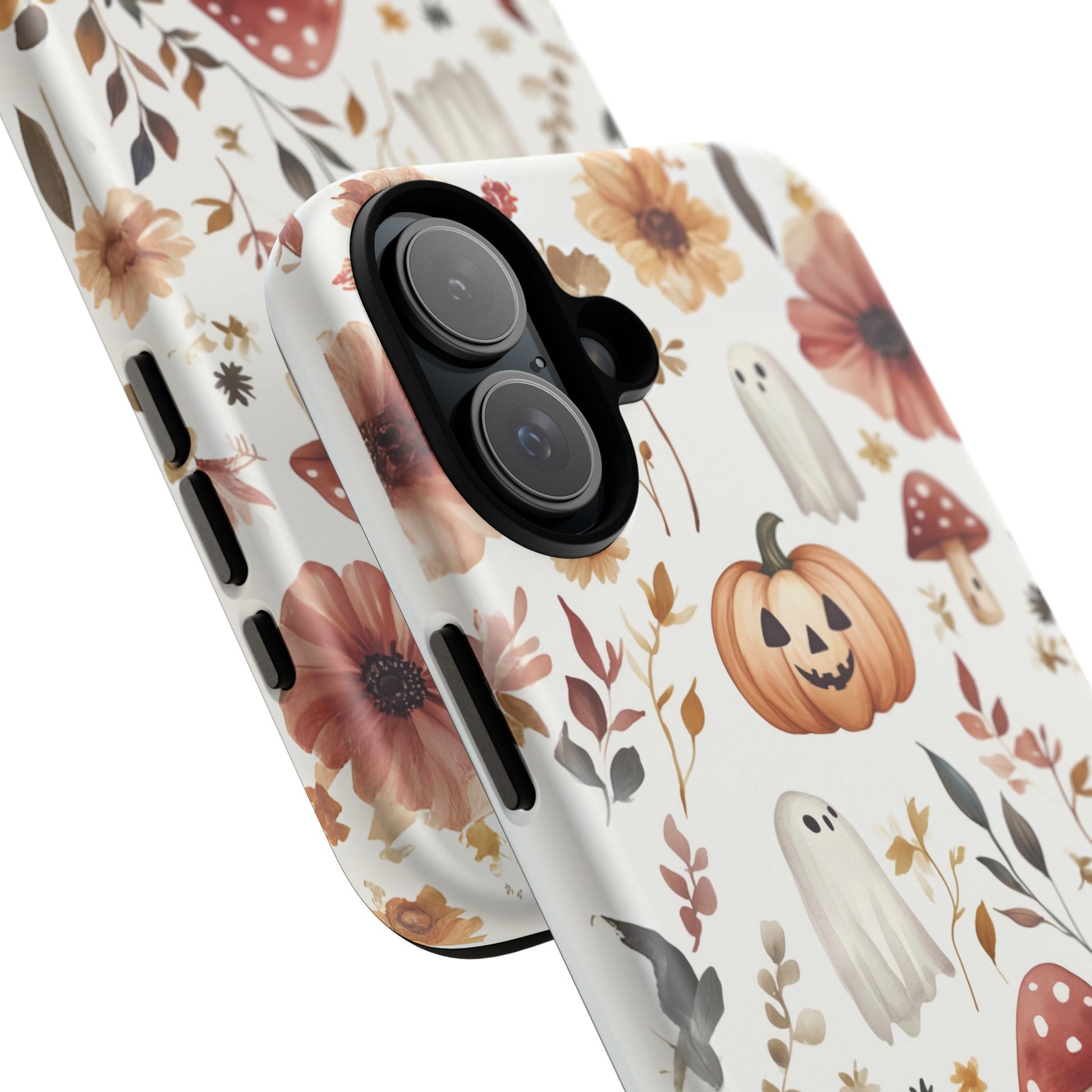Cottagecore Fall Floral Phone Case for iPhone Samsung Pixel Autumn Pumpkin Tough Case iPhone 16 15 14 13 Pro Max