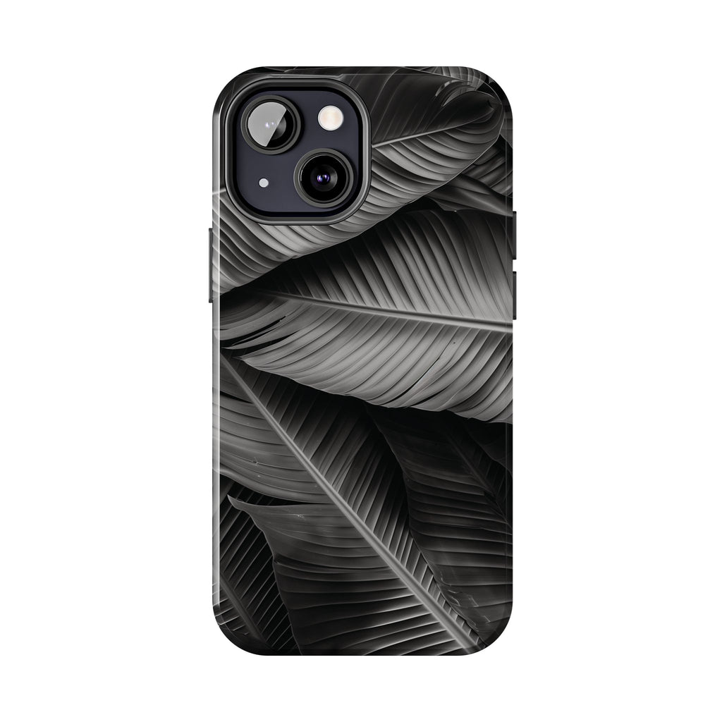 Custom Palm Leaf Phone Case, Palm Tree Phone Case, Tropical Leaf Design, Summer iPhone Cover, Black and White iPhone Case, iPhone 15 Pro Max