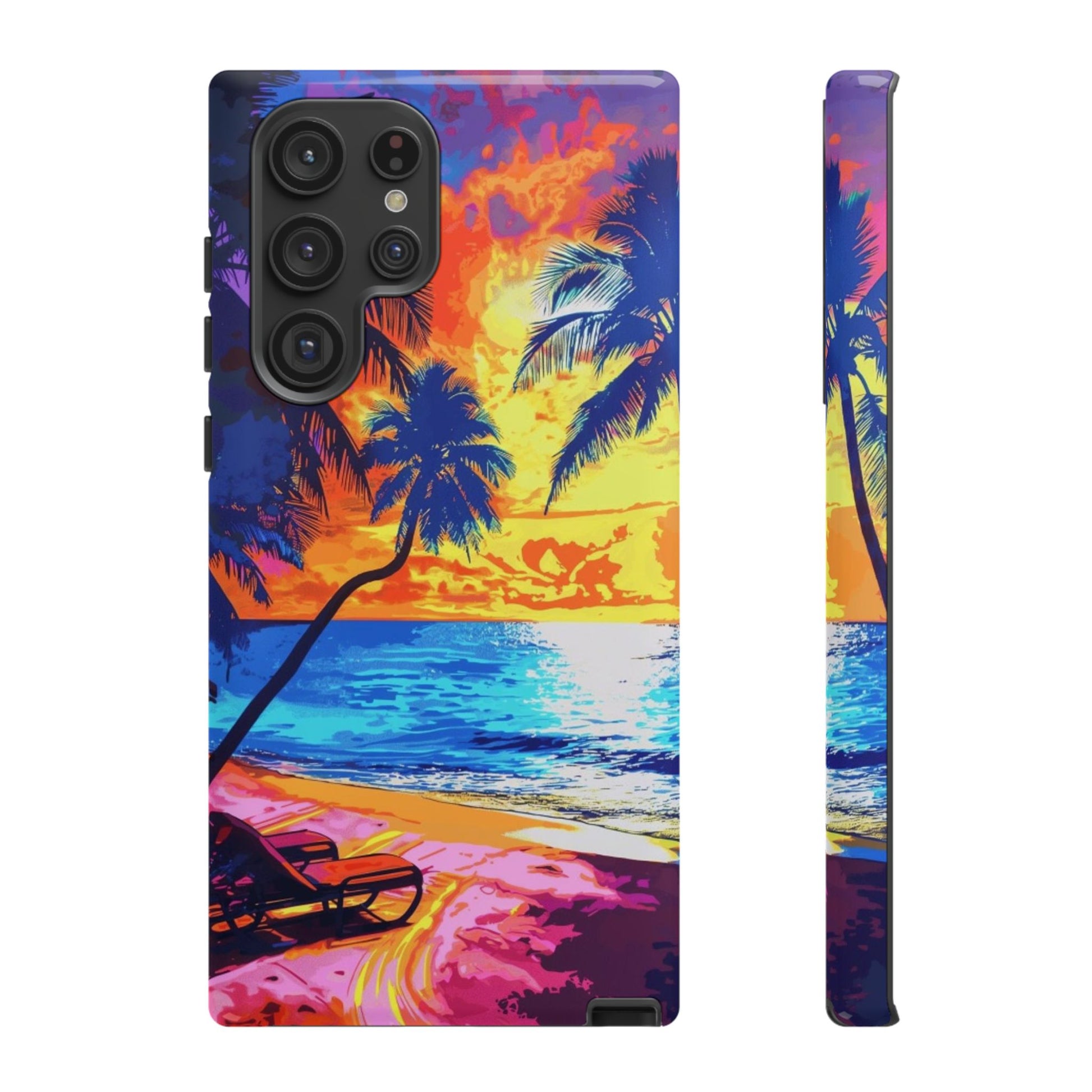Sunset Bliss: Lisa Frank Style Android Phone Case