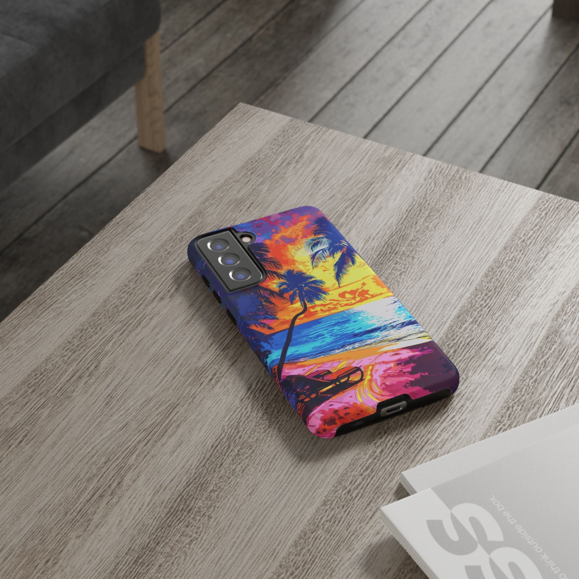 Sunset Bliss: Lisa Frank Style Android Phone Case