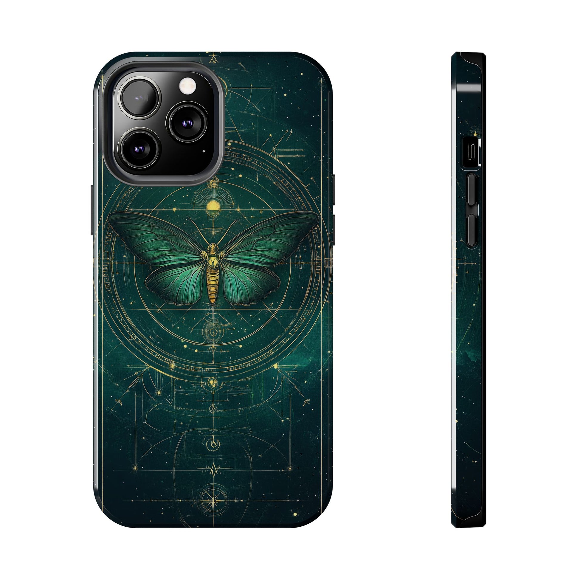 Celestial Dark Academia Phone Case, Magical Moth Vintage  Witchcraft iPhone Cover, Esoteric Nature Art, iPhone 15 Pro Max, iPhone 14 Pro