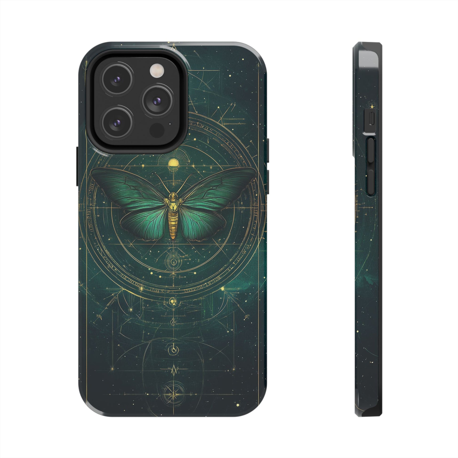 Celestial Dark Academia Phone Case, Magical Moth Vintage  Witchcraft iPhone Cover, Esoteric Nature Art, iPhone 15 Pro Max, iPhone 14 Pro