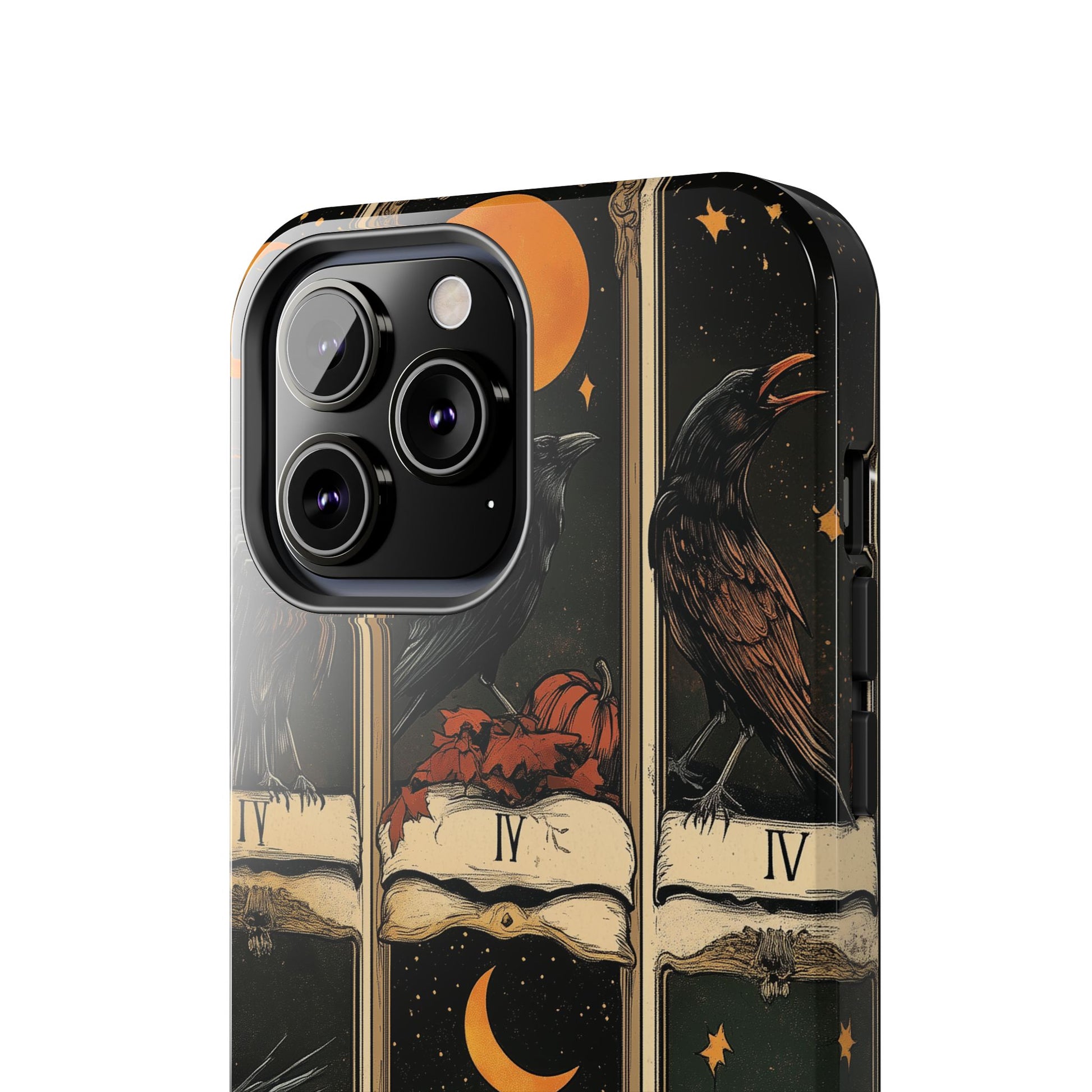 Tarot Card Mystical Phone Case Psychic The Crow Dark Academia Halloween Gothic Phone Case Street iPhone 15 Pro Max Samsung Galaxy A