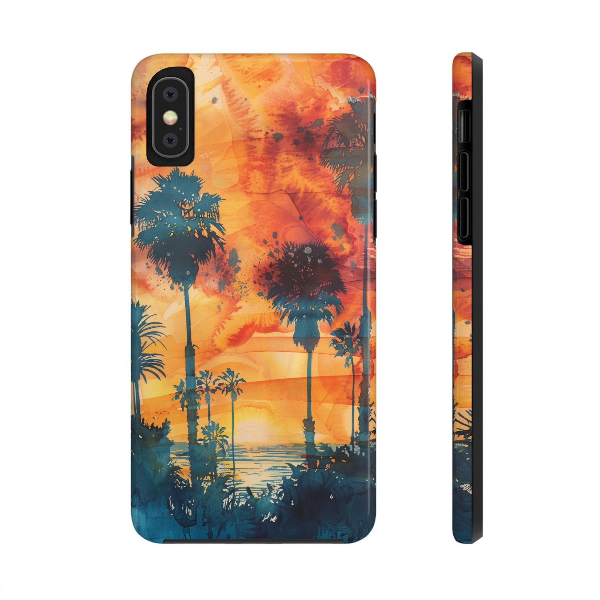 Los Angeles Sunset iPhone Case, Golden Hour Scenic View, Hollywood Hills Sunset Phone Case, Palm Trees Phone Case, iphone 15 pro max case