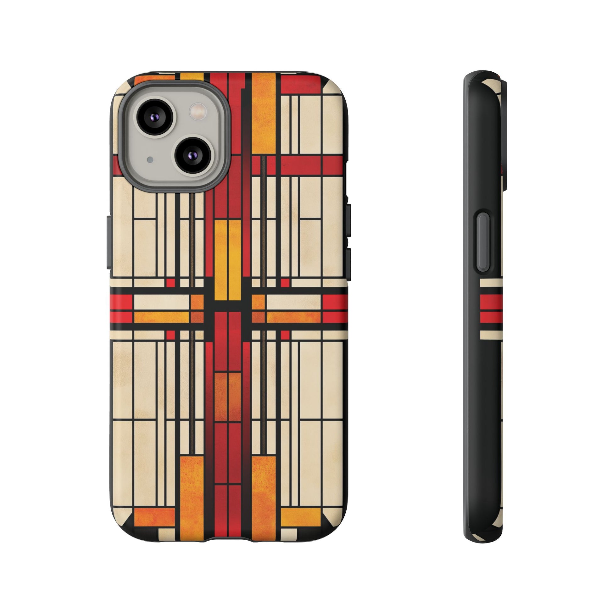Art Deco Frank Lloyd Wright Stained Glass Southwest Phone Case Geometric Marble Gold 13 14 15 16 iPhone Pro Max Galaxy Pixel