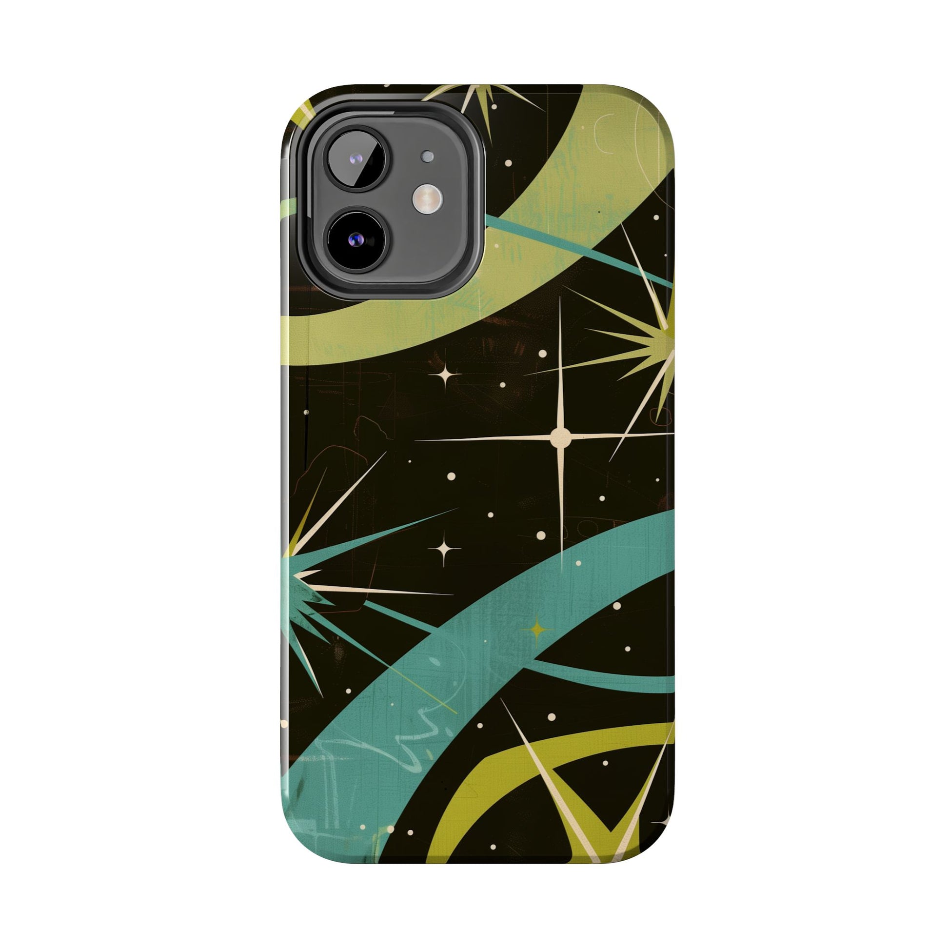 Mid Century Modern Star Design Phone Case, Earth Tone Colors, Retro Style Smartphone Cover, Vintage Phone Case, iPhone 14 Case, Apple iPhone
