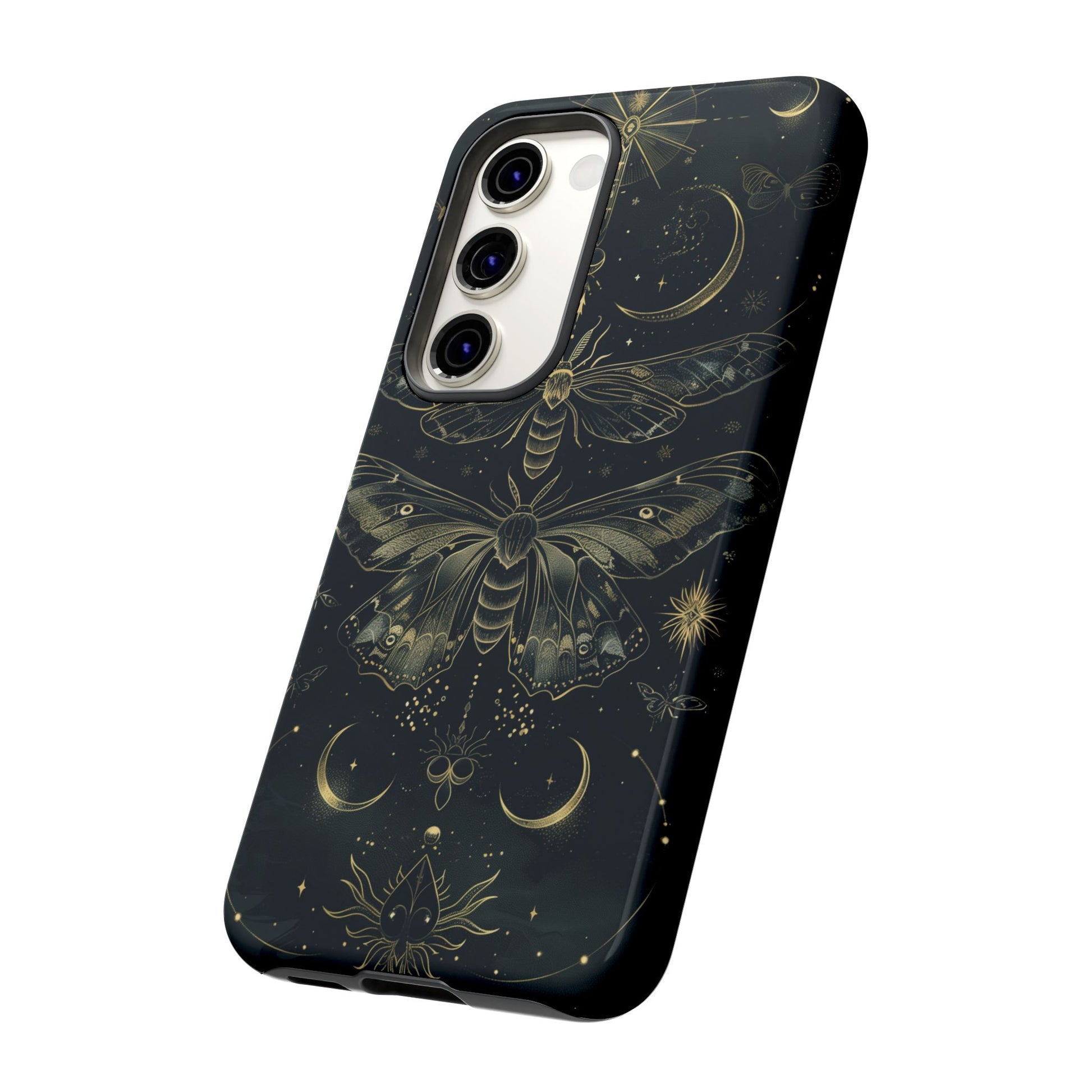 Celestial Dark Academia Phone Case Magical Moth Vintage Witchcraft Cover Esoteric Nature Art iPhone 13 14 15 16 Pro Max Samsung Pixel 8