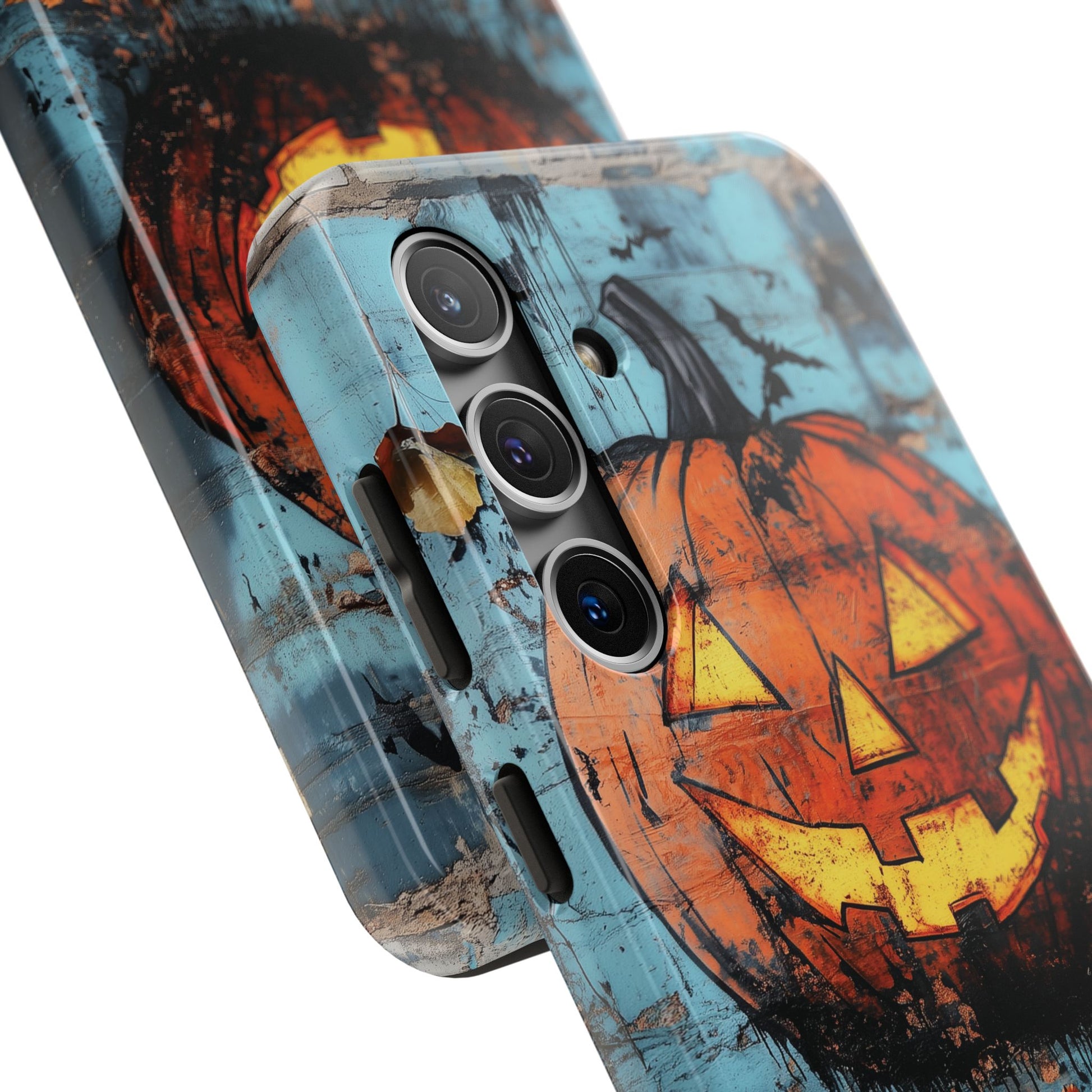 Autumn Artistic Halloween Fall Pumpkin Jack Wall Gothic Dark Academia Street Art Urban Graffiti Phone Case Street iPhone 15 Pro Max Samsung