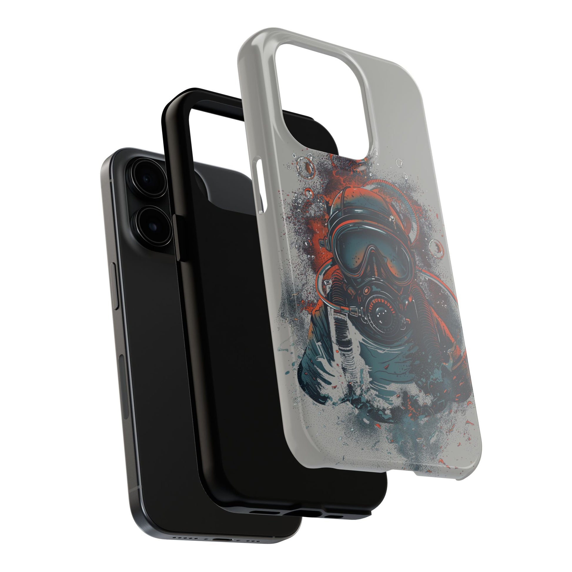 Light Custom iPhone Case, Personalized Phone Case, SCUBA Phone Case, SCUBA Diver Case, Custom Diver Phone Case, Gift for SCUBA Diver