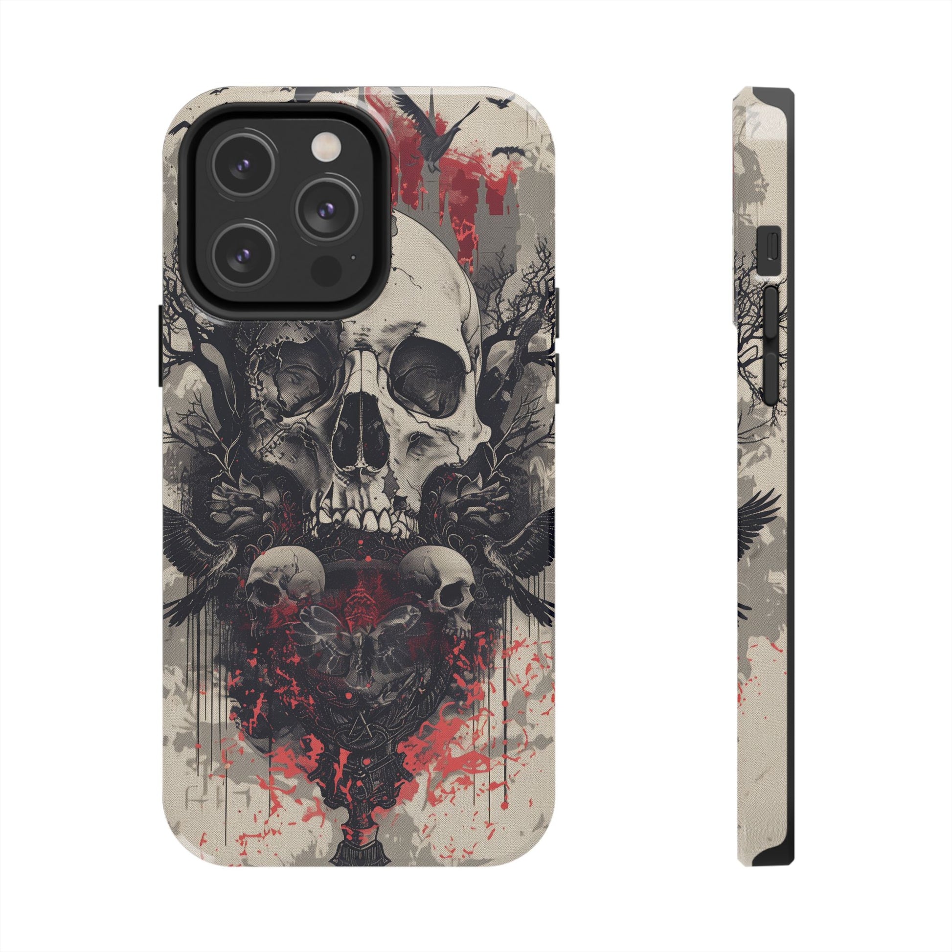Gothic Art Phone Case Skulls and Crows, Moth Phone Case, Moon and Tarot Phone Case, Halloween Spooky Season, Dark Academia iPhone 15 Pro Max