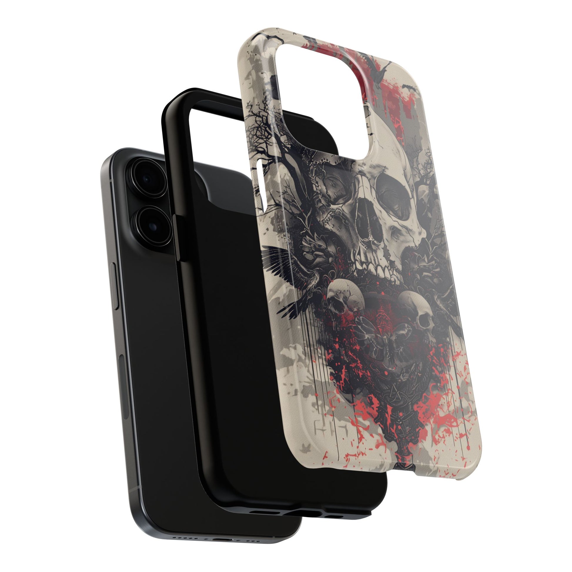 Gothic Art Phone Case Skulls and Crows, Moth Phone Case, Moon and Tarot Phone Case, Halloween Spooky Season, Dark Academia iPhone 15 Pro Max