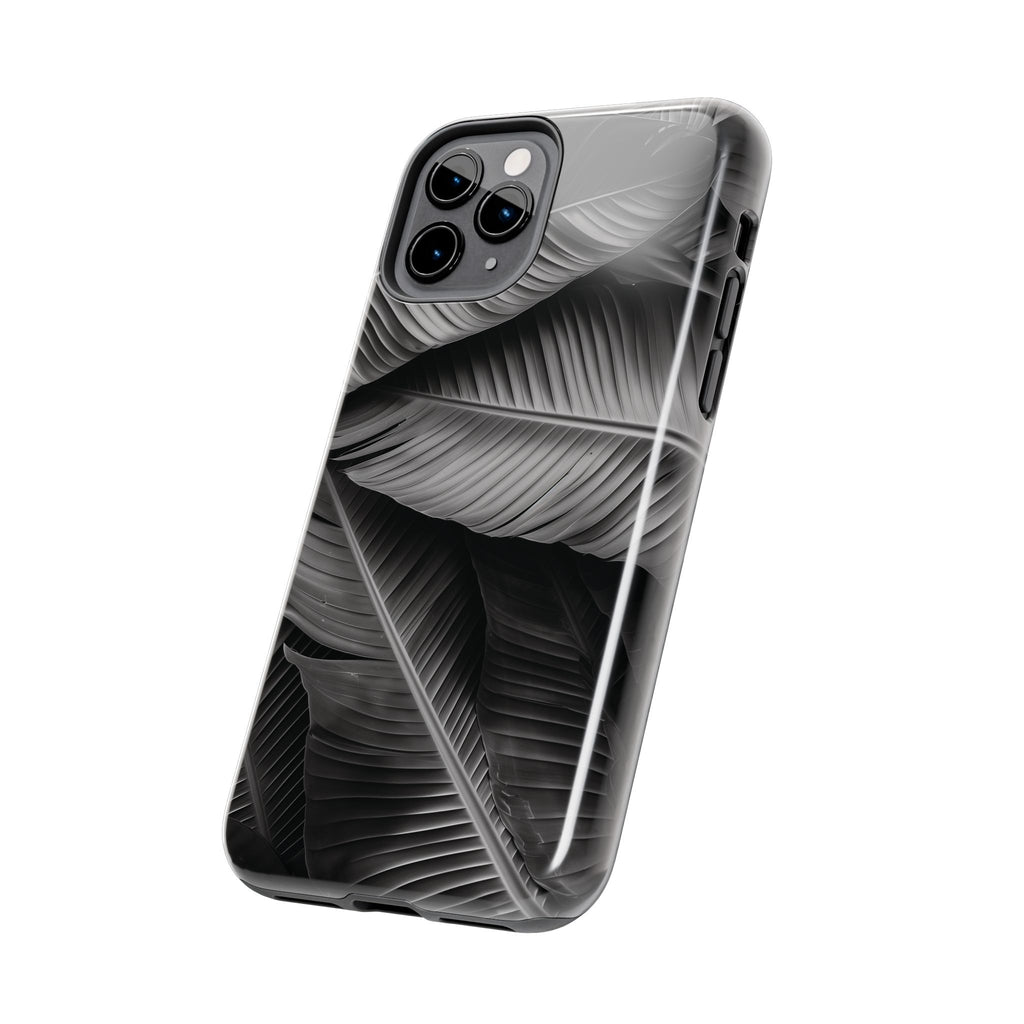 Custom Palm Leaf Phone Case, Palm Tree Phone Case, Tropical Leaf Design, Summer iPhone Cover, Black and White iPhone Case, iPhone 15 Pro Max