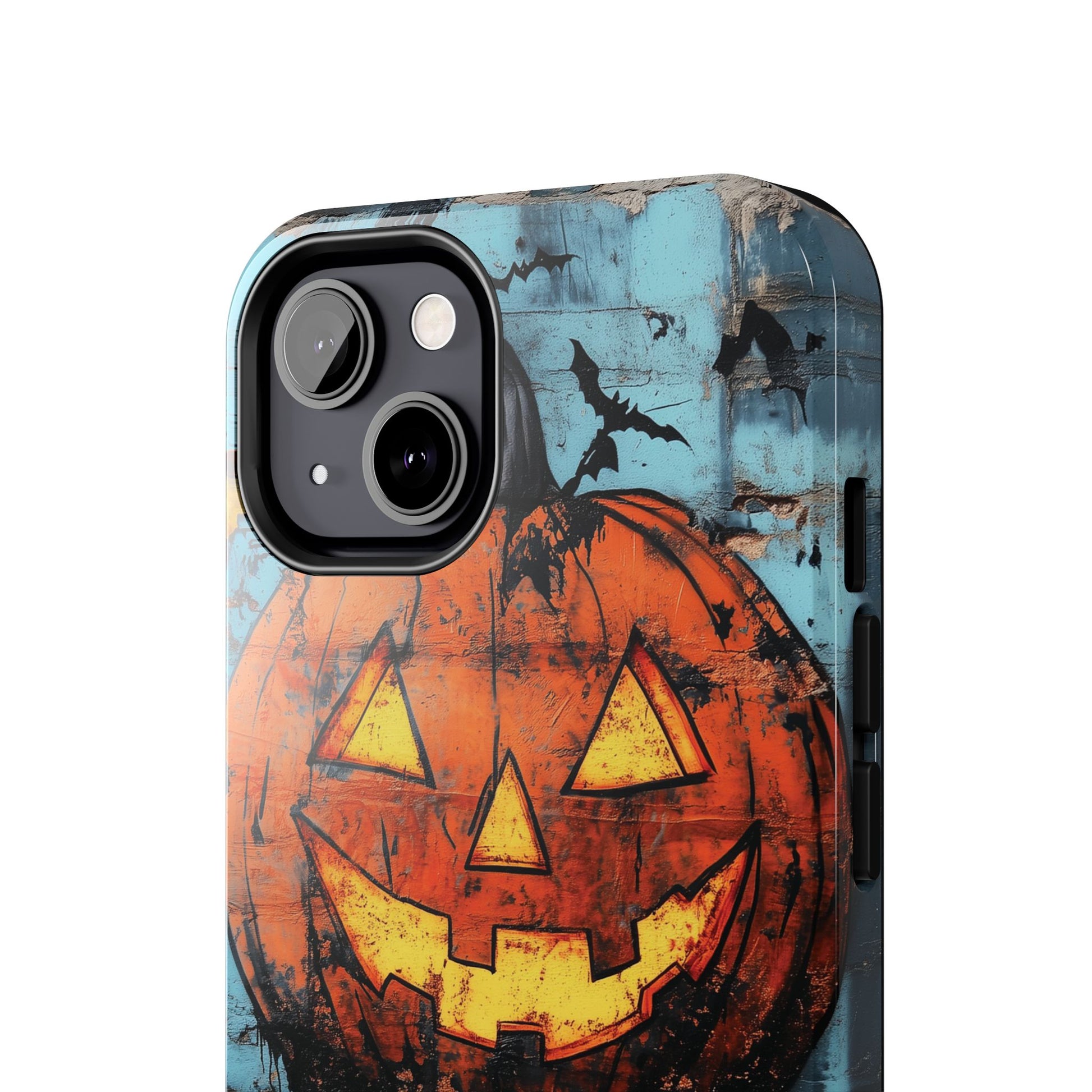 Autumn Artistic Halloween Fall Pumpkin Jack Wall Gothic Dark Academia Street Art Urban Graffiti Phone Case Street iPhone 15 Pro Max Samsung
