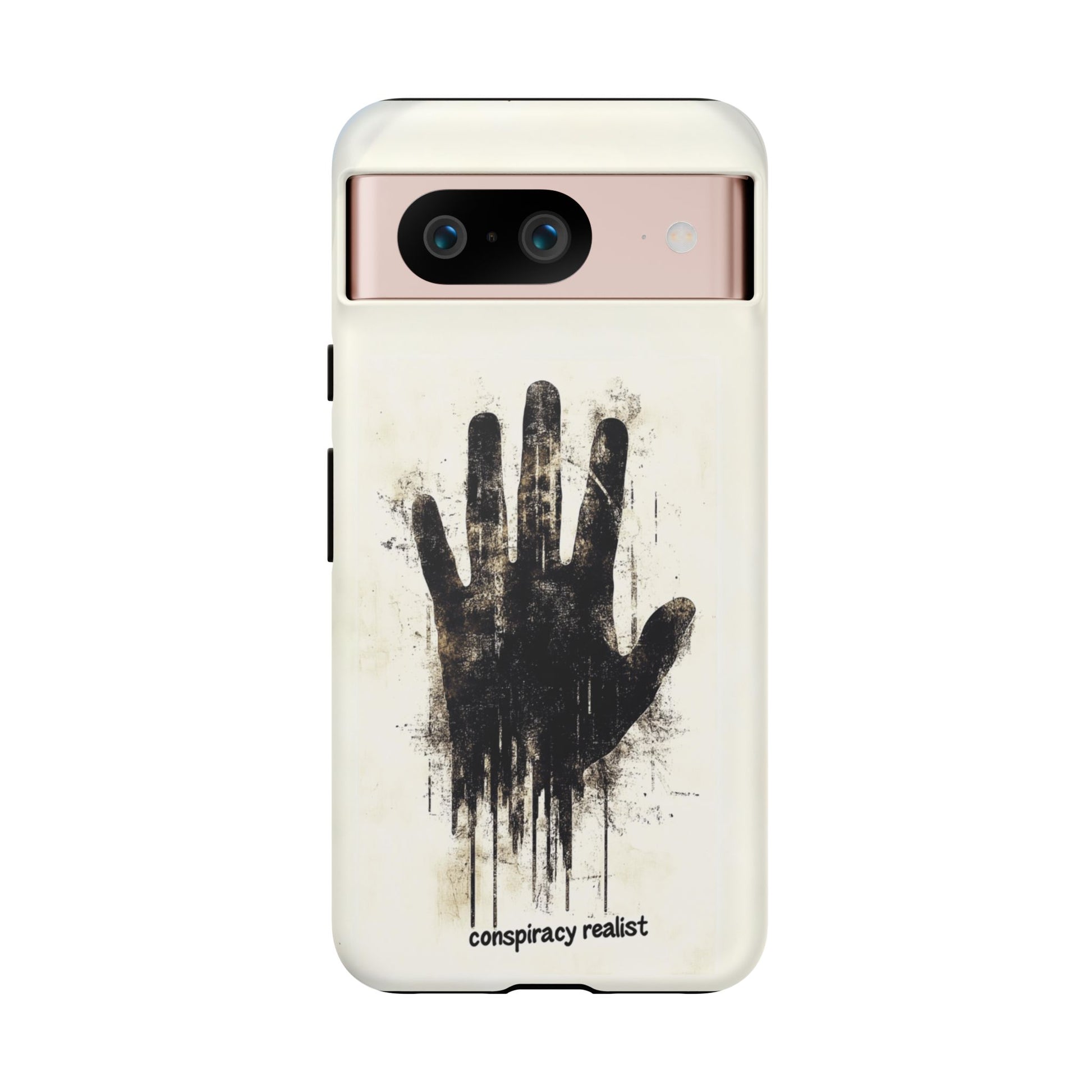 Conspiracy Realist Paranormal Mystery Design X-Files Inspired Ghostly Hand Conspiracy Theory Creepy iPhone 13 14 15 16 Pro Max Galaxy Pixel