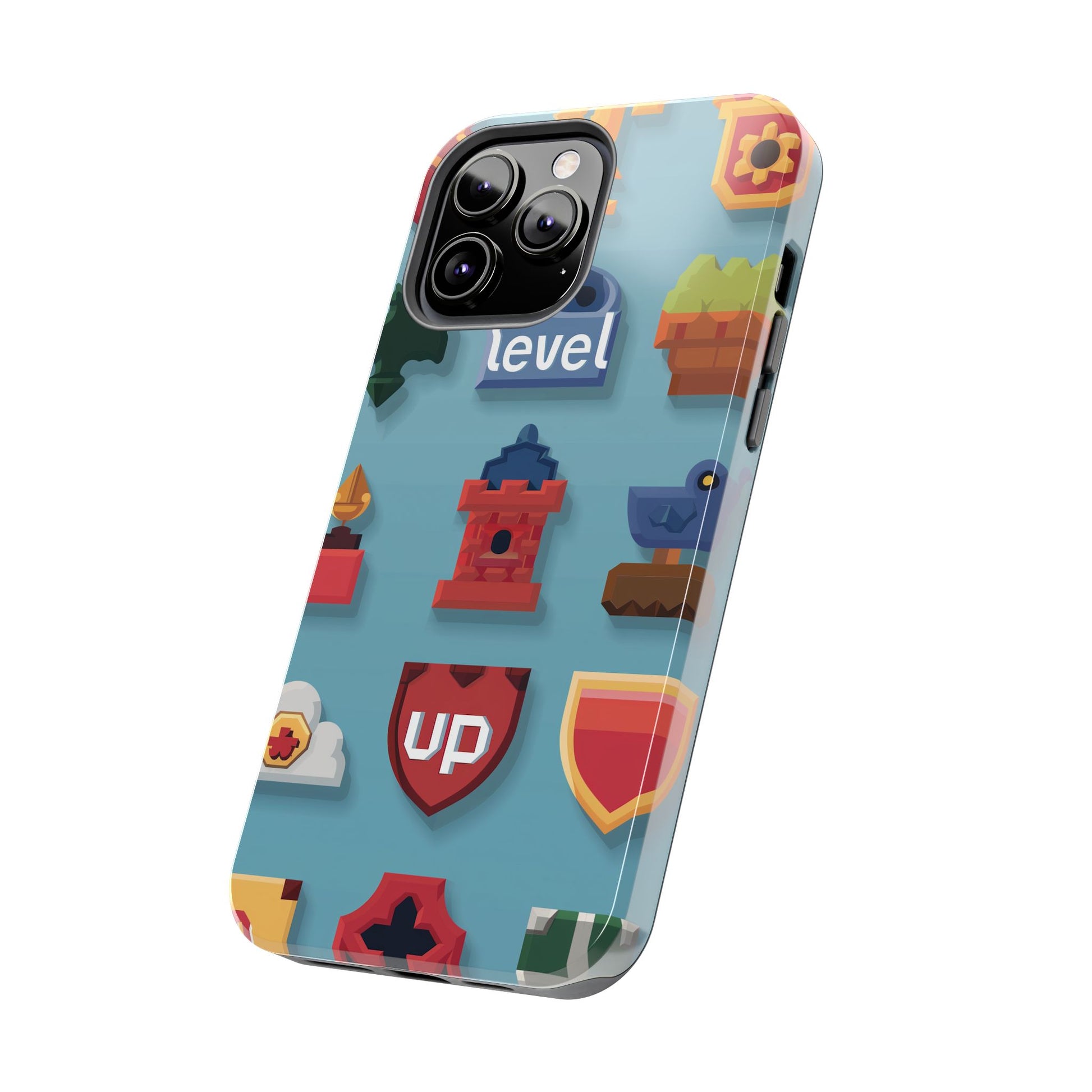 Pixel Art Video Game Level Up Phone Case, Retro Gaming Design, Geeky Gamer Phone Cover, Unique Video Game Art Accessories