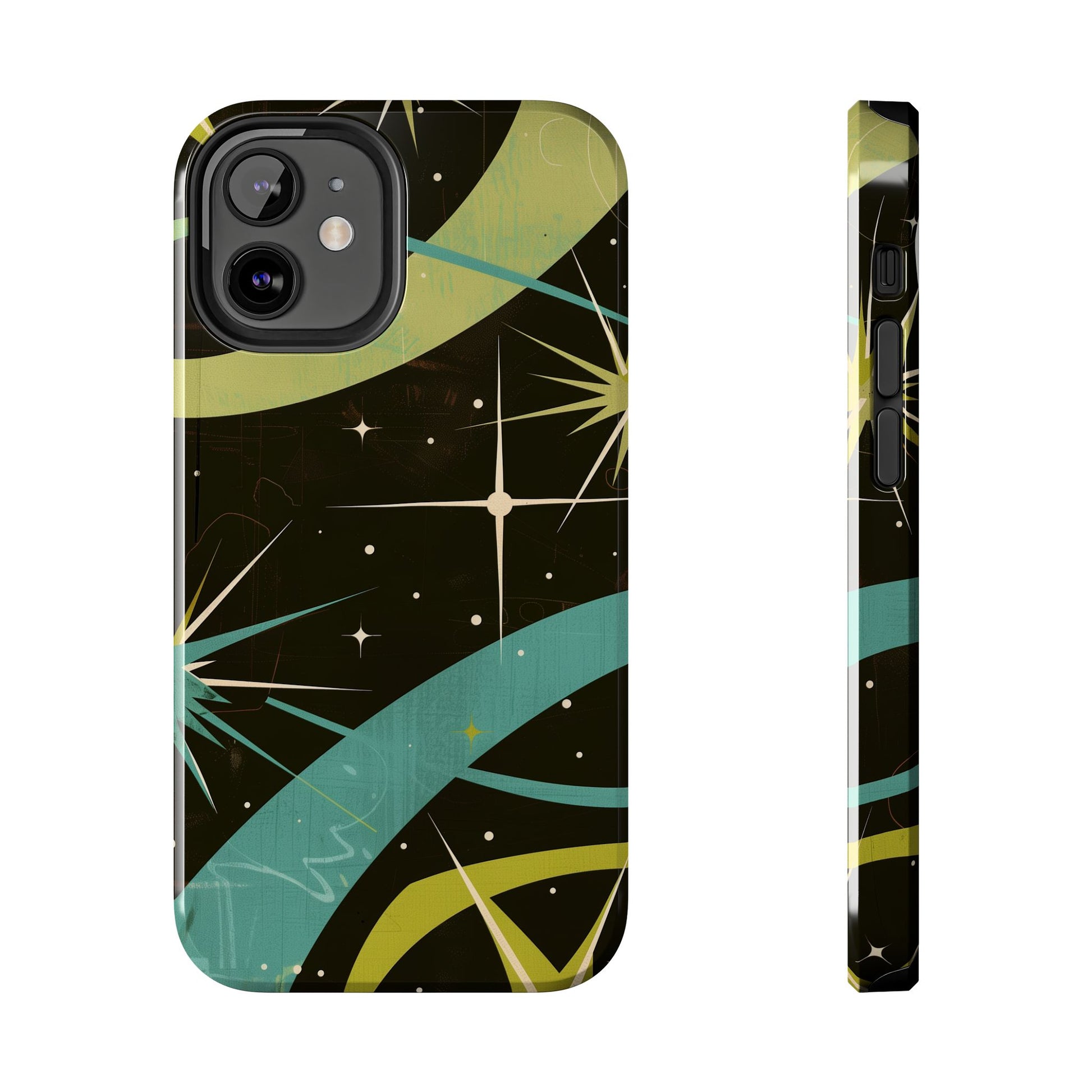 Mid Century Modern Star Design Phone Case, Earth Tone Colors, Retro Style Smartphone Cover, Vintage Phone Case, iPhone 14 Case, Apple iPhone