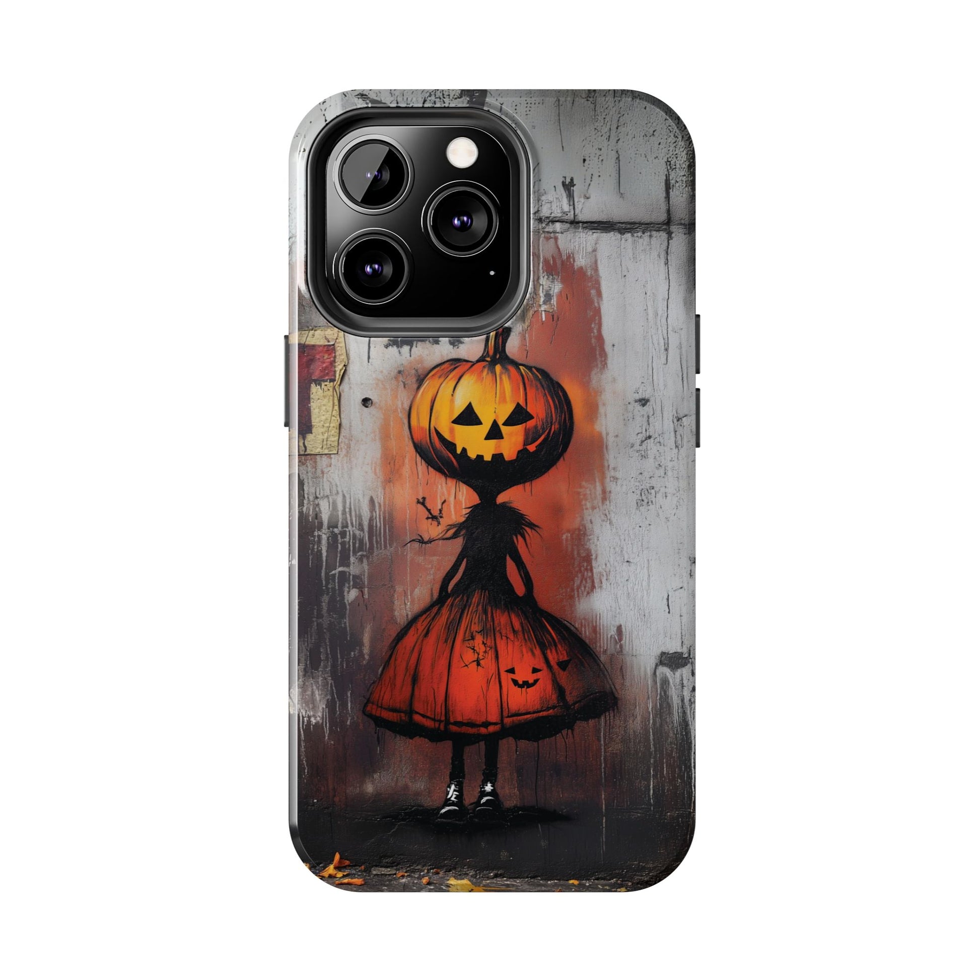 Halloween Pumpkin Wednesday Fall Artistic Gothic Dark Academia Street Art Urban Graffiti Phone Case Street iPhone 15 Pro Max Samsung Galaxy