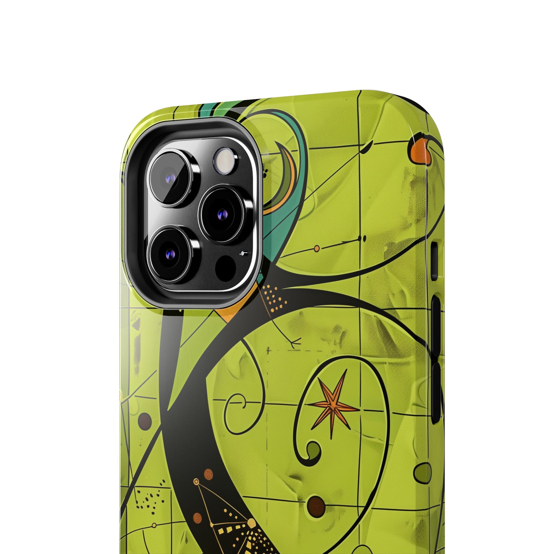 Mid Century Modern Star Design Phone Case, Earth Tone Colors, Retro Style Smartphone Cover, Vintage Phone Case, iPhone 14 Case, Apple iPhone