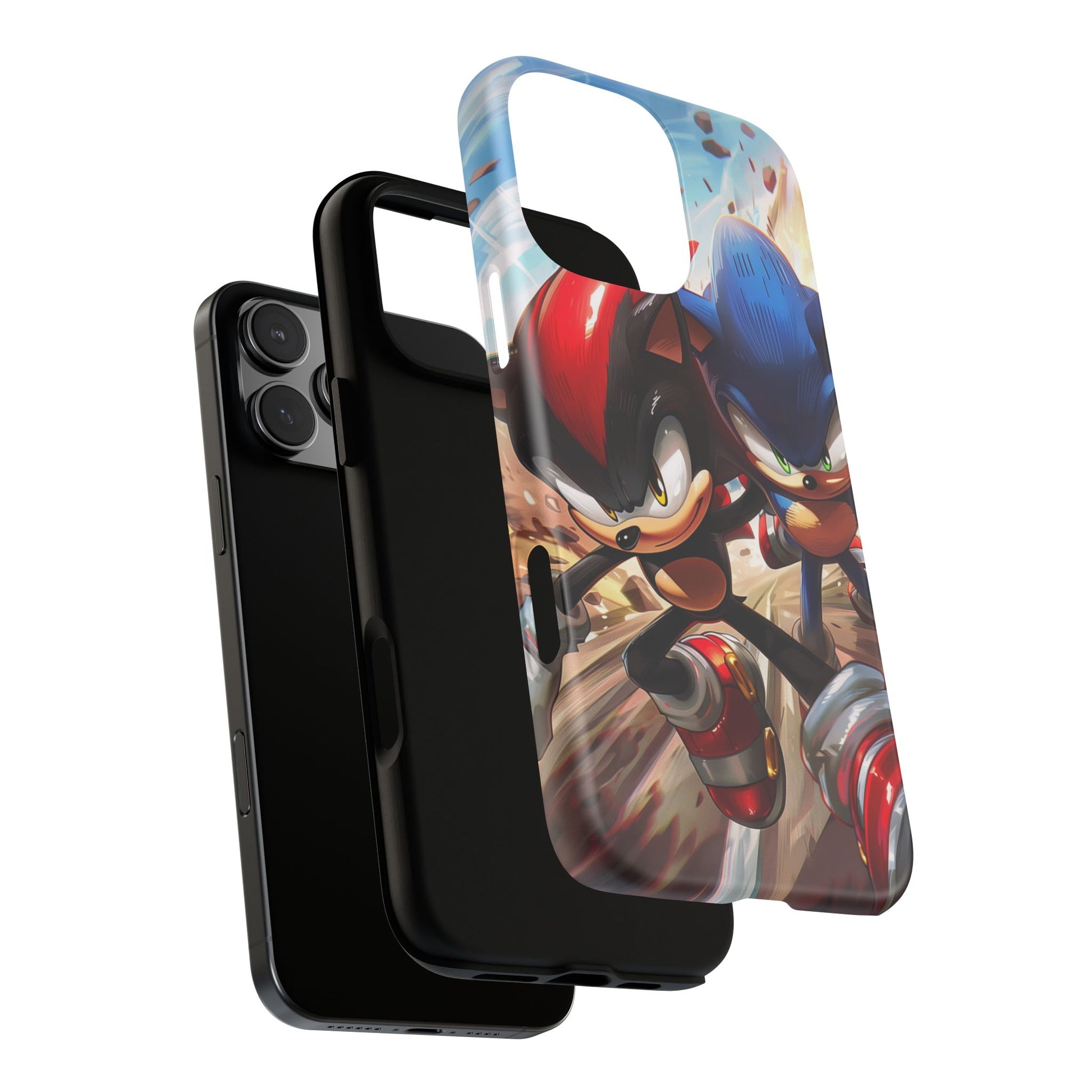 Sonic and Shadow Phone Case, Sonic and Shadow, Tough Android Case, Fun Video Game Phone Case, Retro Game Case, SEGA Video Game Android Case