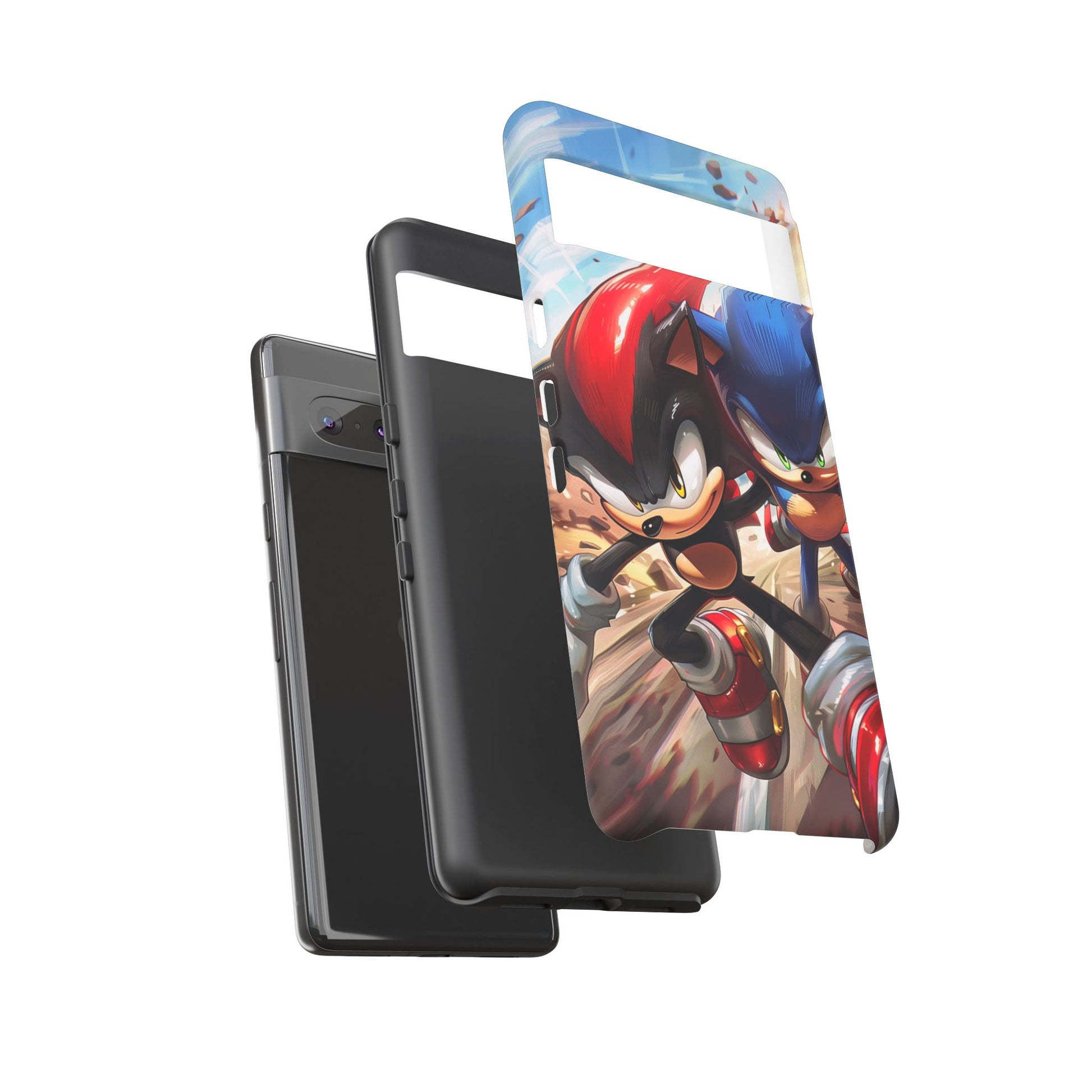 Sonic and Shadow Phone Case, Sonic and Shadow, Tough Android Case, Fun Video Game Phone Case, Retro Game Case, SEGA Video Game Android Case