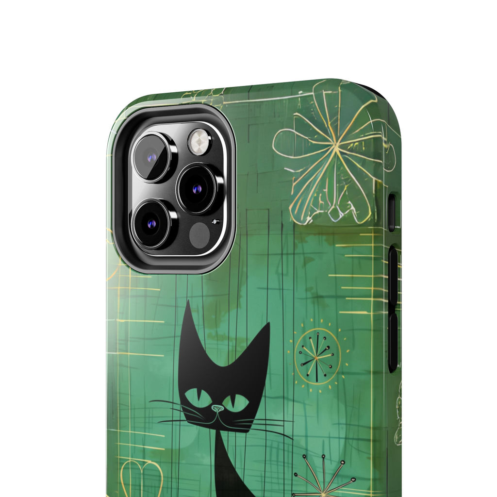 Mid-Century Modern Phone Case-Case, Mid Mod iPhone Case, Atomic Cats iPhone Case, Retro Chic Smartphone Cover, Unique Phone Case