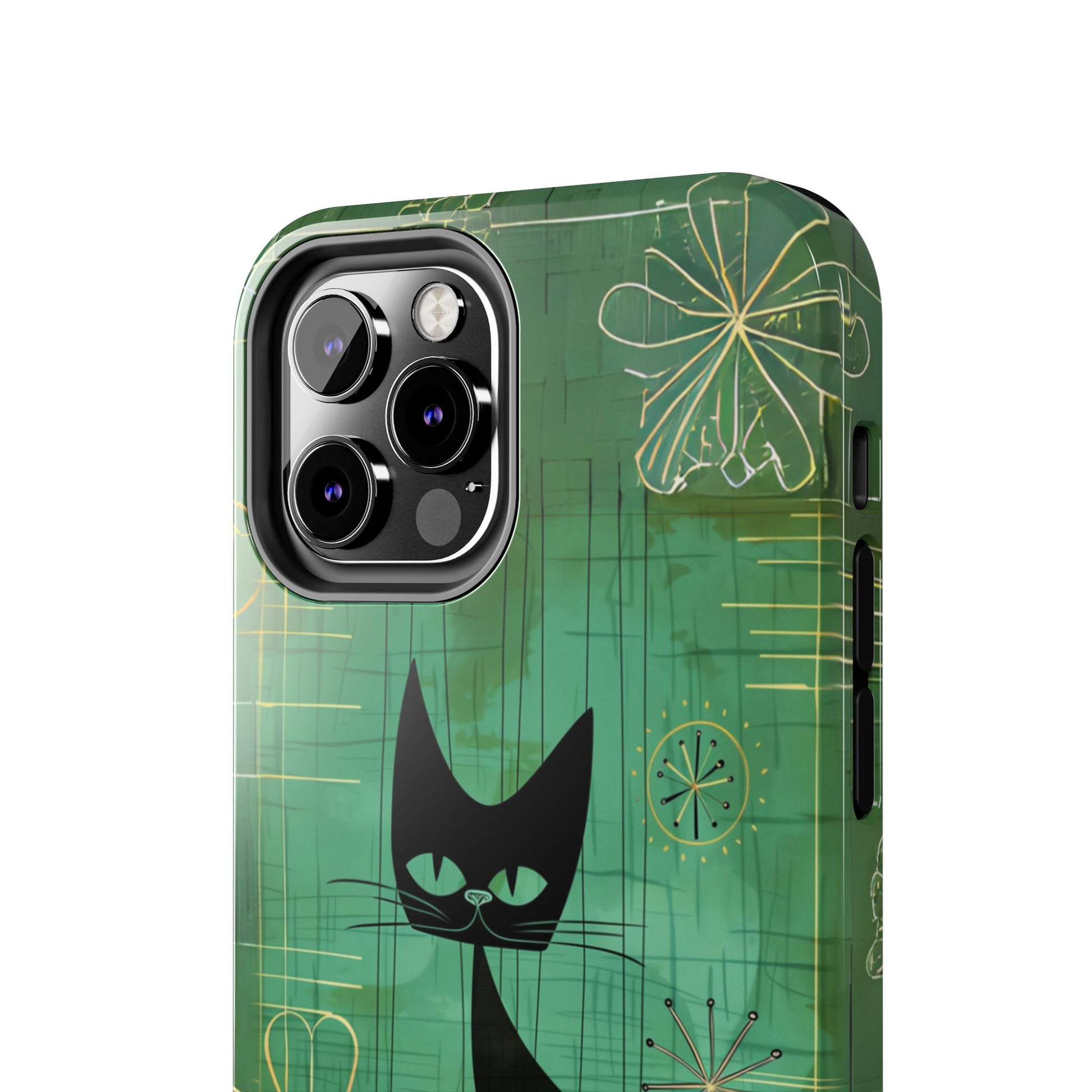 Mid-Century Modern Phone Case-Case, Mid Mod iPhone Case, Atomic Cats iPhone Case, Retro Chic Smartphone Cover, Unique Phone Case