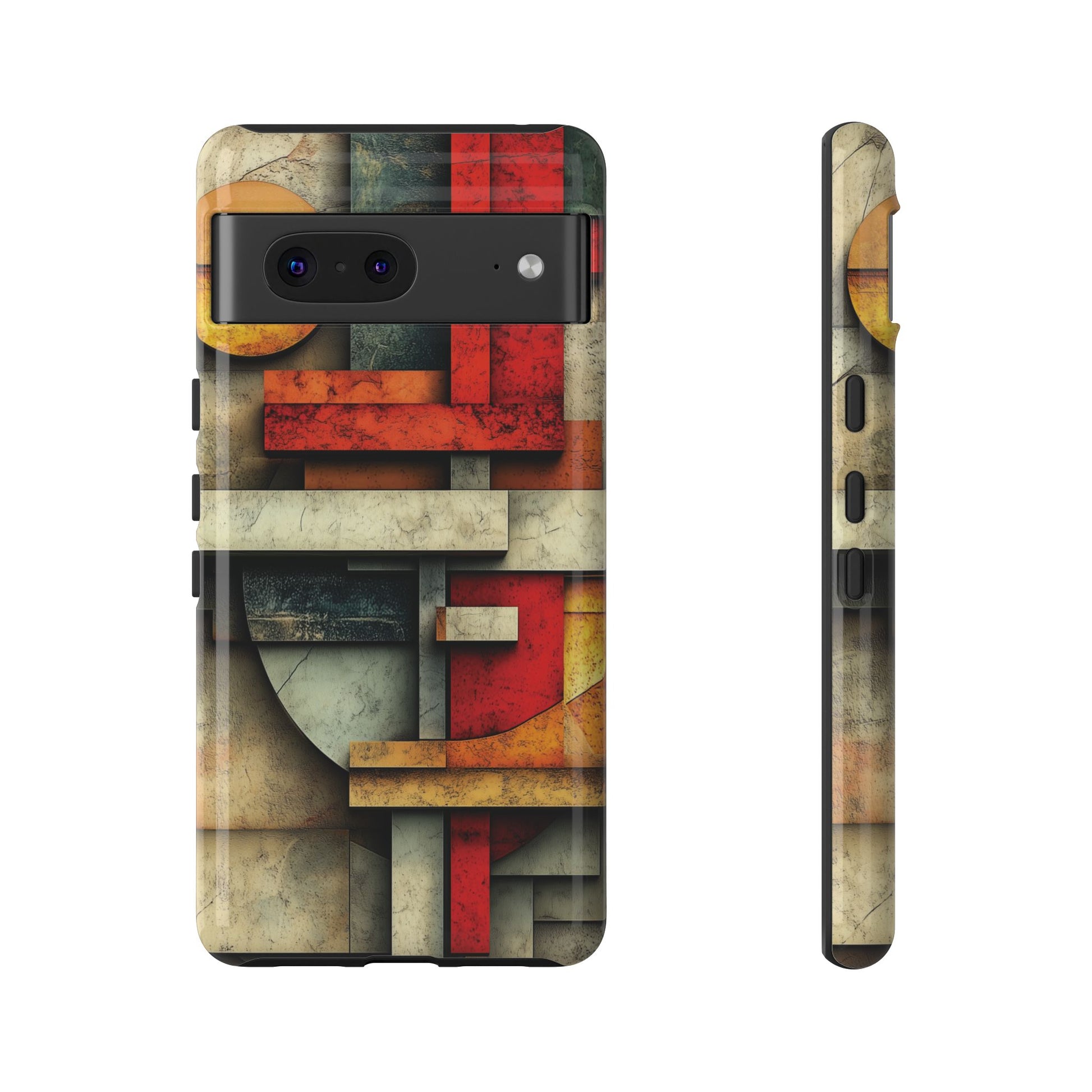Red Prairie Style Frank Lloyd Wright Usonian Phone Case Geometric Stained Glass Art Deco Marble Gold 13 14 15 16 iPhone Pro Max Galaxy Pixel
