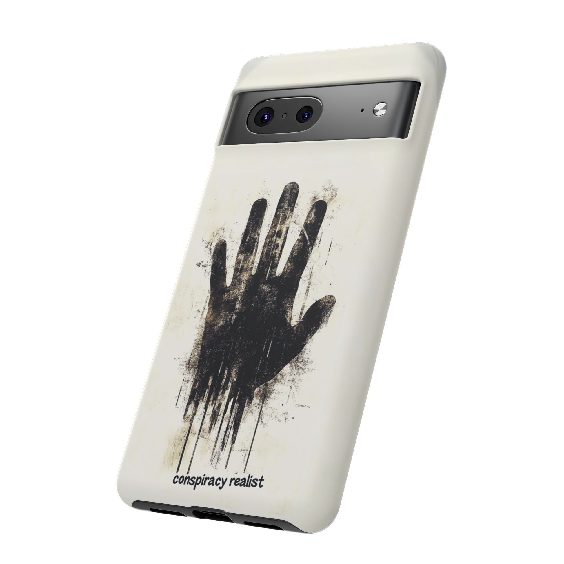 Conspiracy Realist Paranormal Mystery Design X-Files Inspired Ghostly Hand Conspiracy Theory Creepy iPhone 13 14 15 16 Pro Max Galaxy Pixel