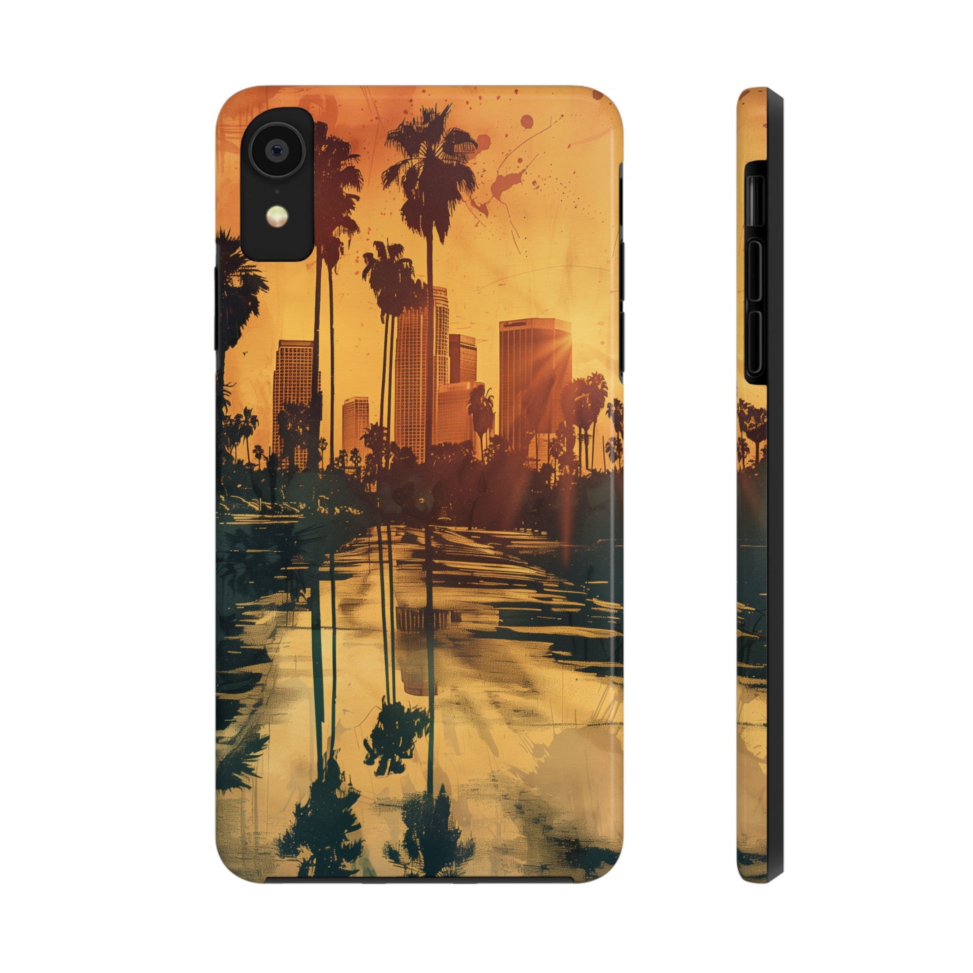 Los Angeles Sunset iPhone Case, Golden Hour Scenic View, Hollywood Hills Sunset Phone Case, Palm Trees Phone Case, iphone 15 pro max case