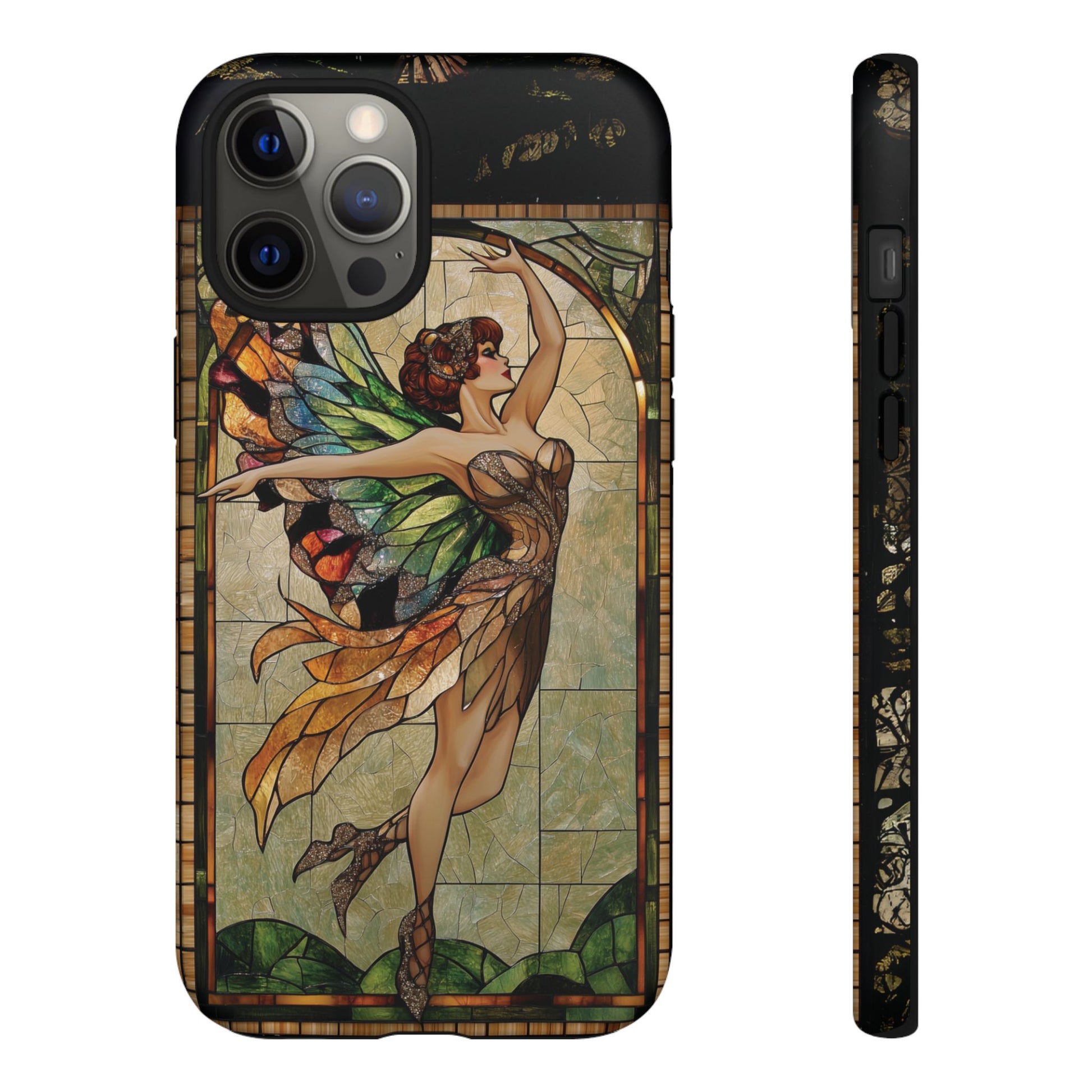 Fairy Phone Case Art Deco Woman Phone Case 1920s Art Nouveau Design in Stained Glass Alphonse Mucha Style Gatsby Style Poster