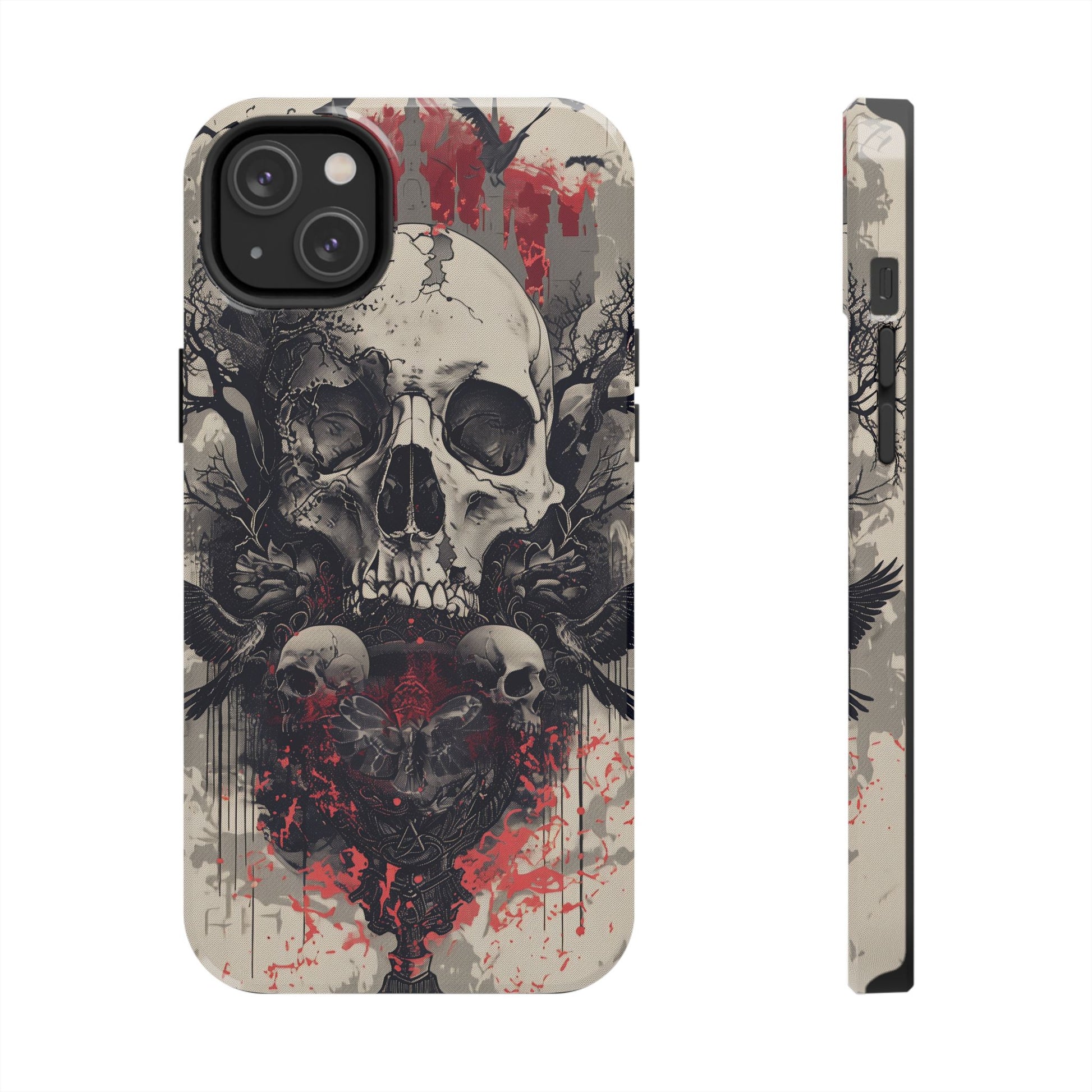 Gothic Art Phone Case Skulls and Crows, Moth Phone Case, Moon and Tarot Phone Case, Halloween Spooky Season, Dark Academia iPhone 15 Pro Max