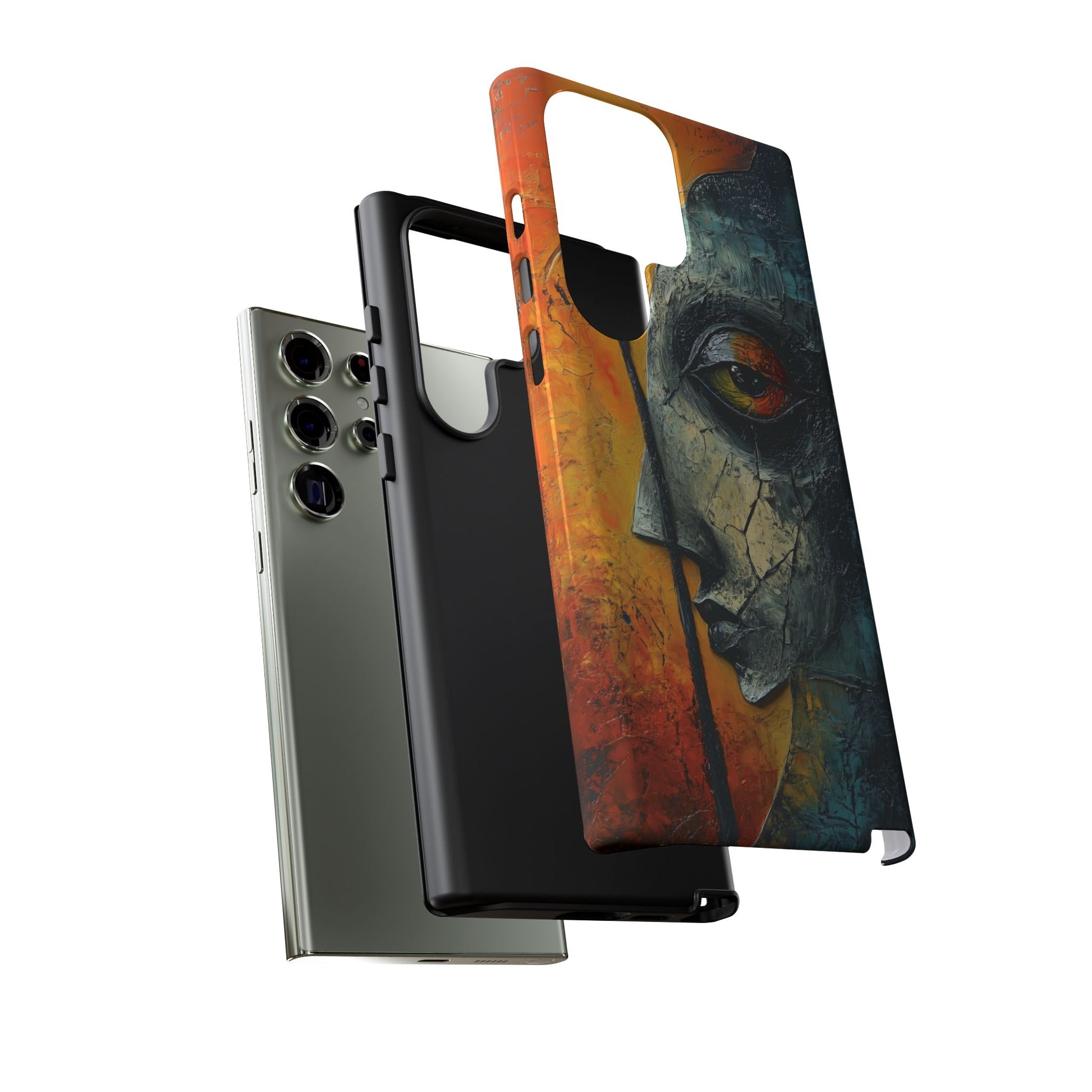 Surrealist Art Phone Case Salvador Dali Style Face Tough Case Unique Artistic 3D Textured Look Surrealism Gift Art iPhone 13 14 15 16