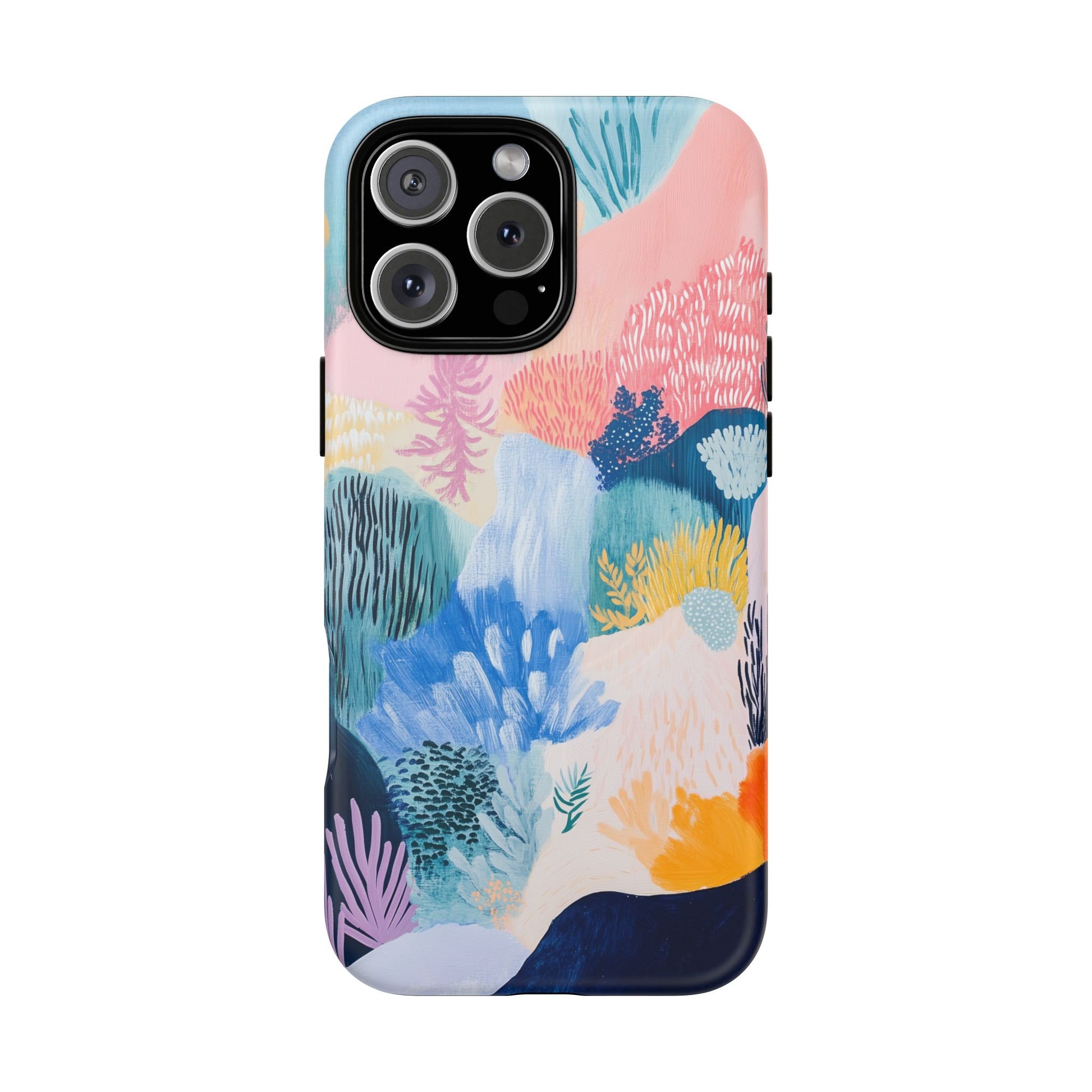 Cottagecore Coral Reef Pastel Abstract Art Magsafe Field Landscape  Floral Nature Hand Painted Artistic iPhone 14 15 16 Pro Max Plus
