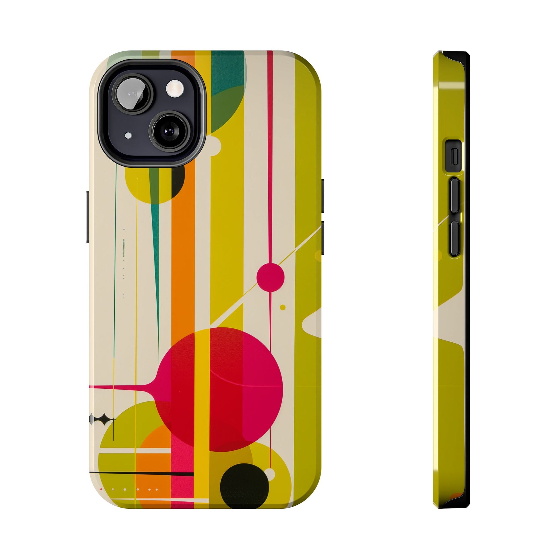 Mid Century Modern Star Design Phone Case, Earth Tone Colors iPhone Case, Retro Style iPhone Cover, iphone 15 pro max case, iphone 14 case