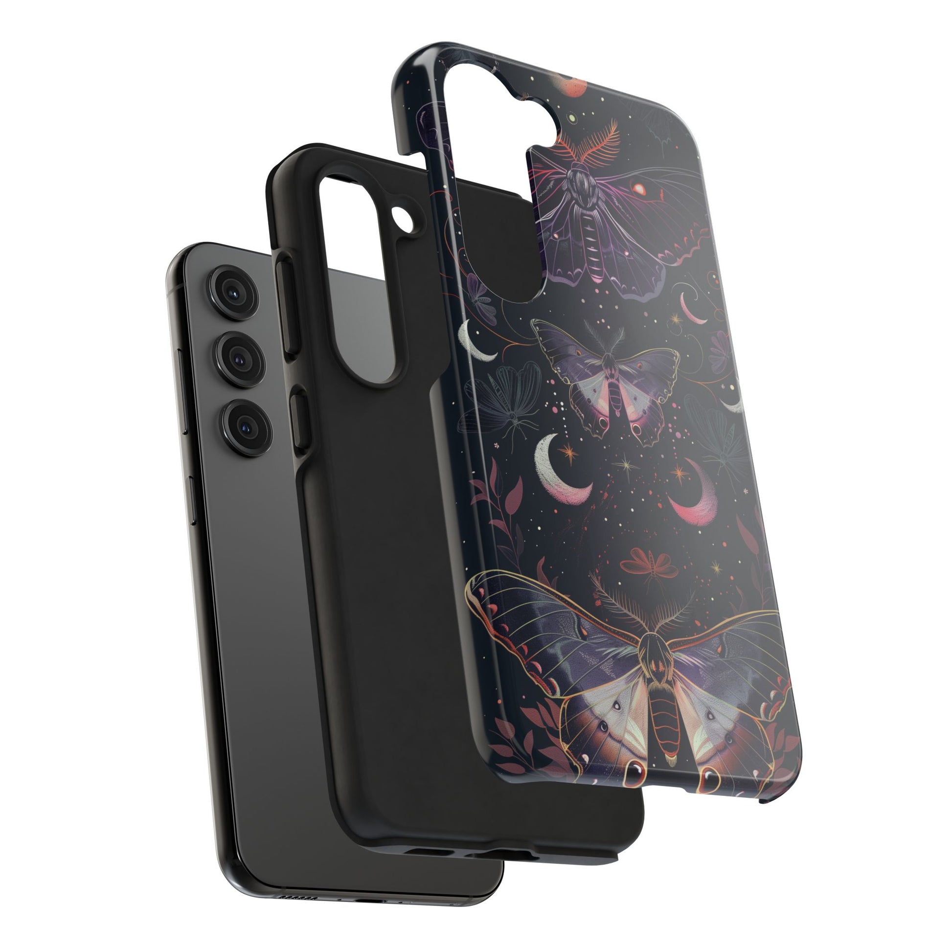 B Dark Academia Mystical Phone Case, Mystical Moth Phone Case, Vintage Magic Witchcraft iPhone Cover, Esoteric Nature Art, iPhone 15 Pro Max