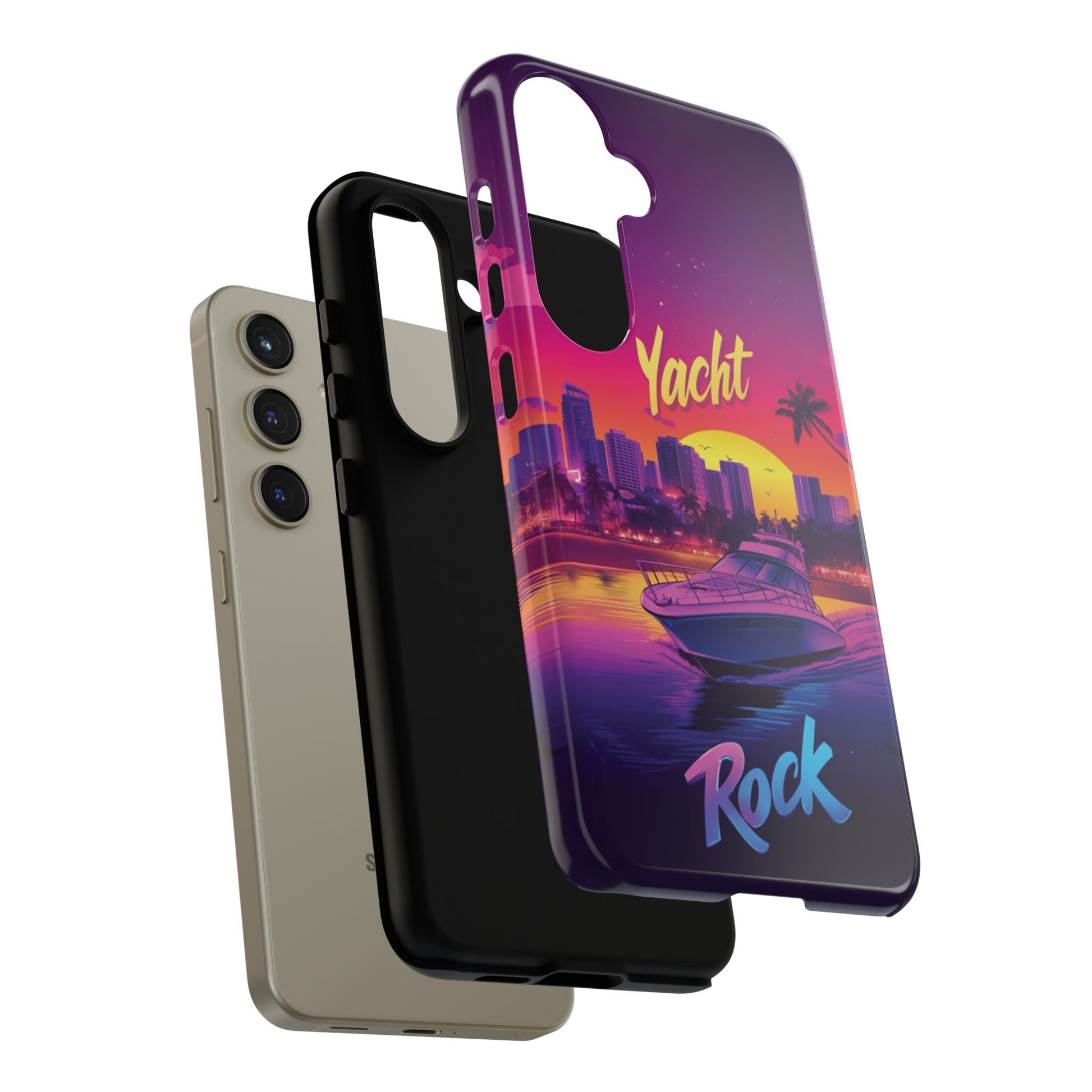 Yacht Rock Custom Phone Case iPhone 13 14 15 16 Pro Max Sunset Cruise Harbor Miami Vice Yacht Rock Gift Boating Captain South Beach Surfing
