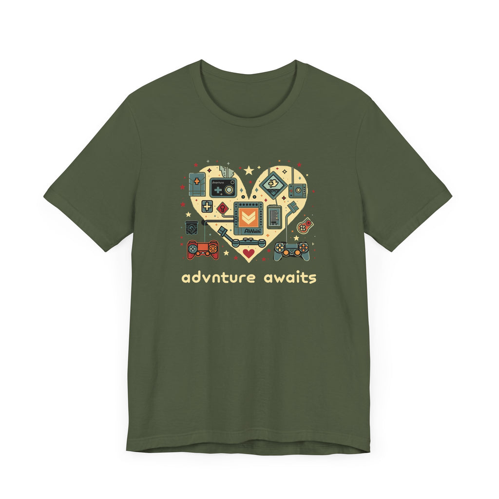 Geeky Gamer Tee, Game Night Shirt, Playful Retro Game Night Shirt, Adventure Awaits, Perfect Gamer Gift, Adventure Awaits Shirt