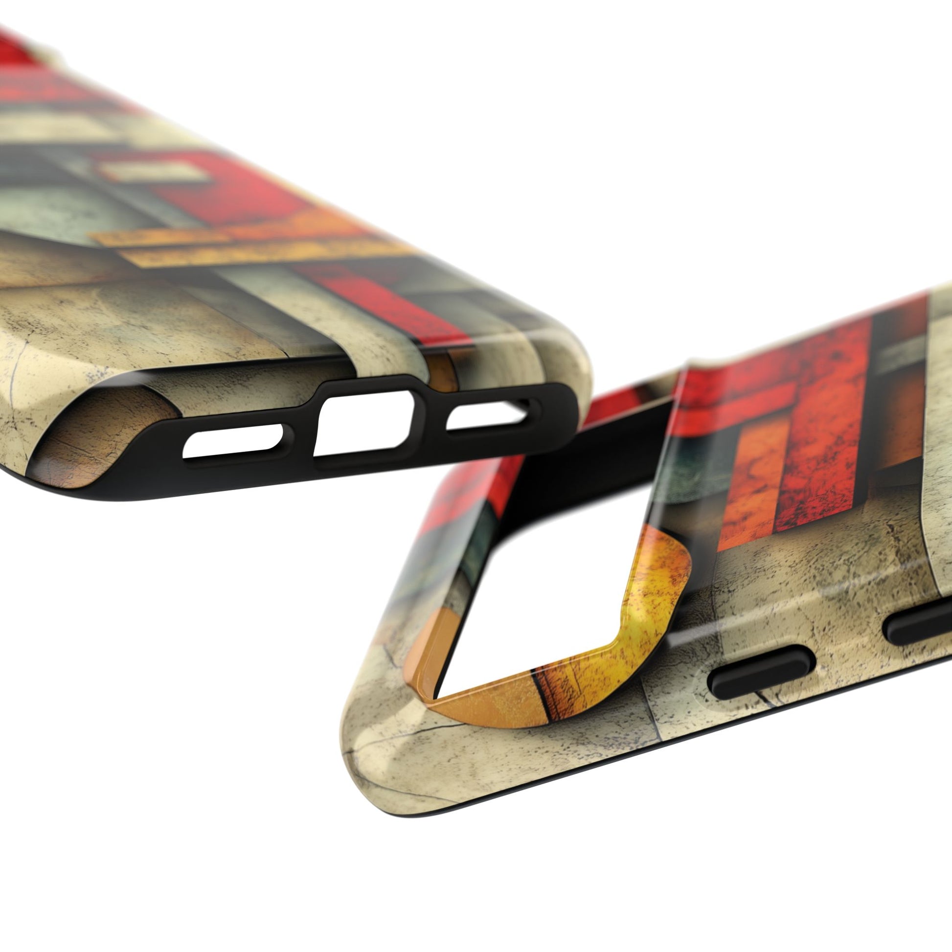 Red Prairie Style Frank Lloyd Wright Usonian Phone Case Geometric Stained Glass Art Deco Marble Gold 13 14 15 16 iPhone Pro Max Galaxy Pixel