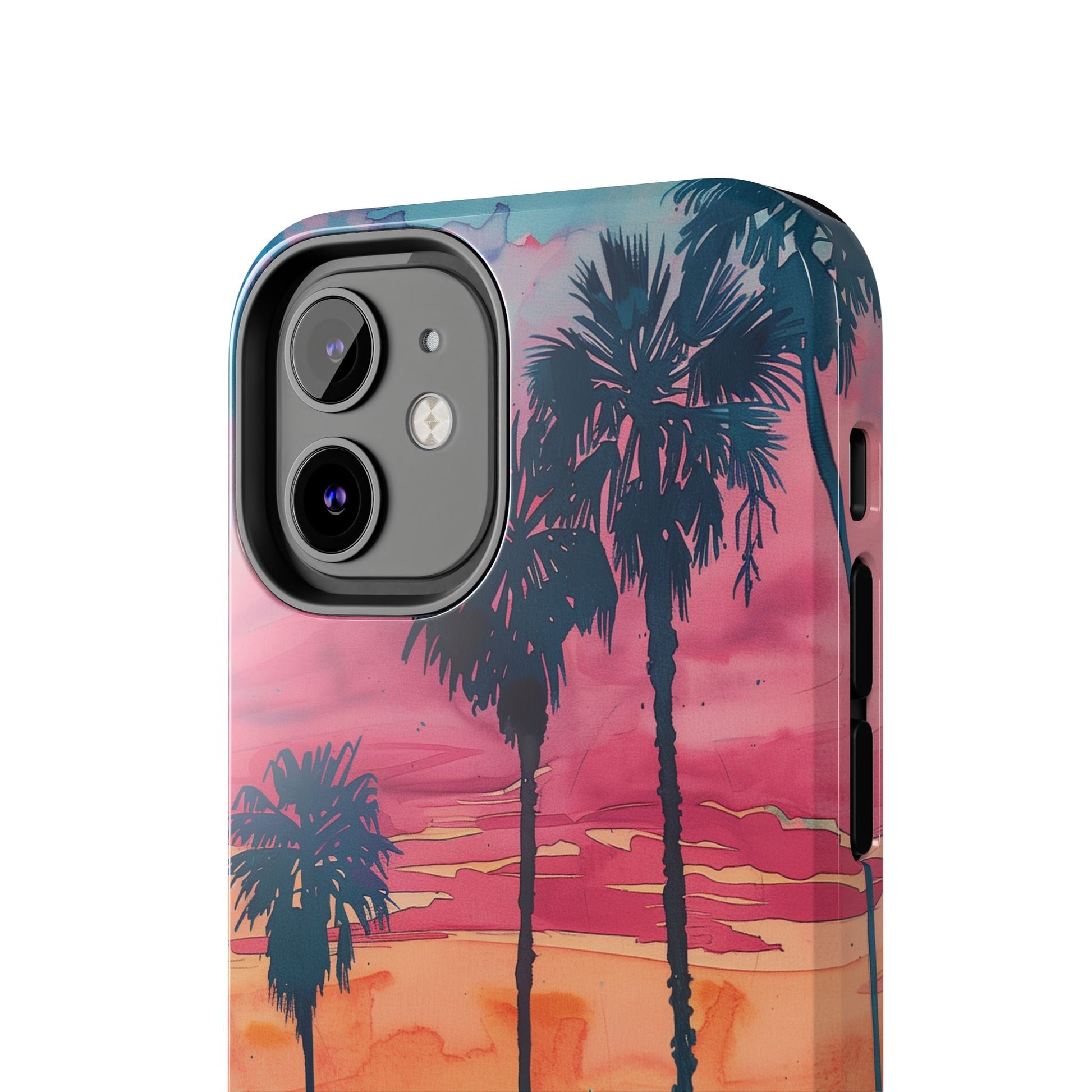 Los Angeles Sunset iPhone Case, Golden Hour Scenic View, Hollywood Hills Sunset Phone Case, Palm Trees Phone Case, iphone 15 pro max case